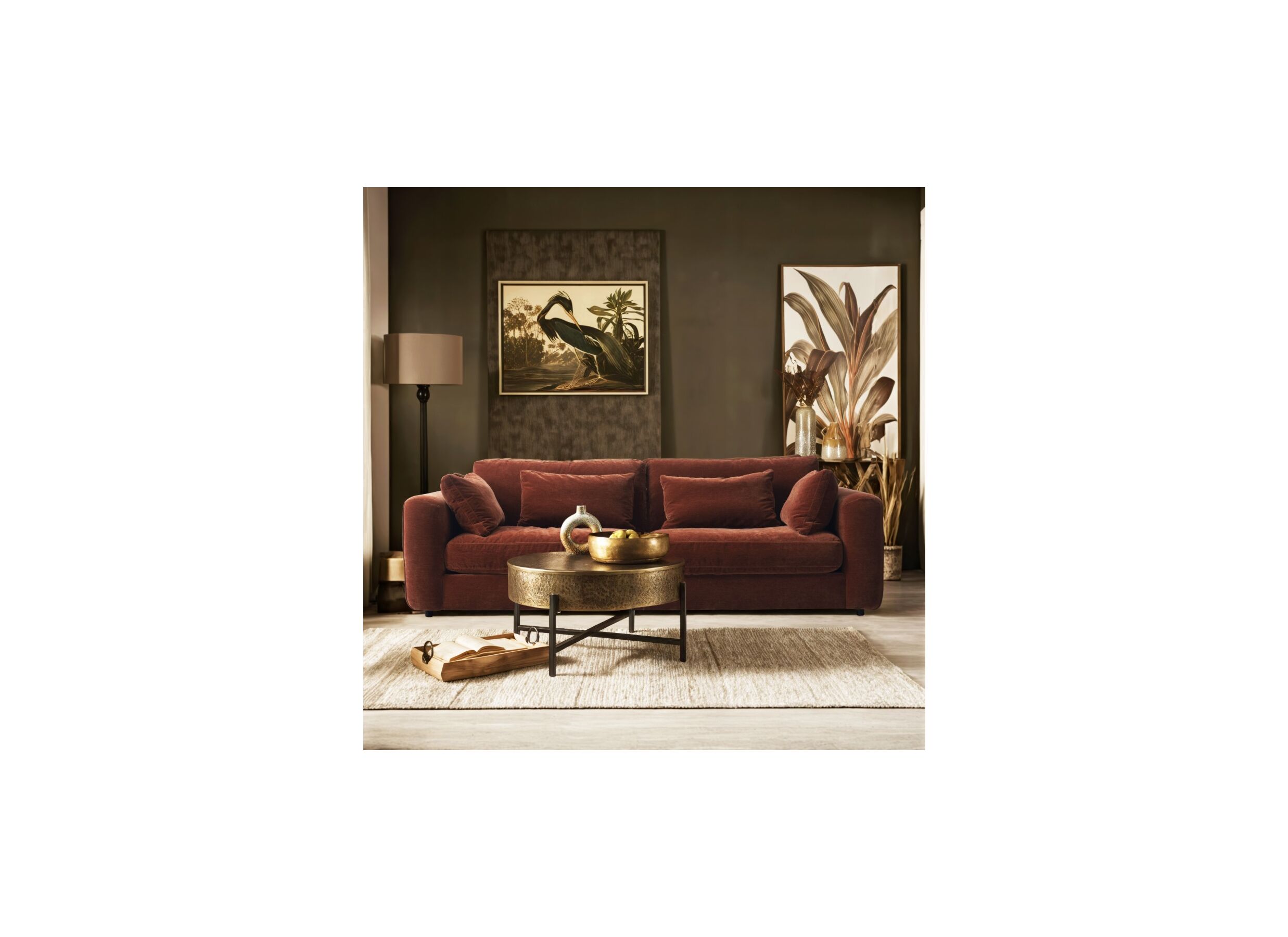 Sfeerfoto - Zetel Granta 3-zit - stof - rood