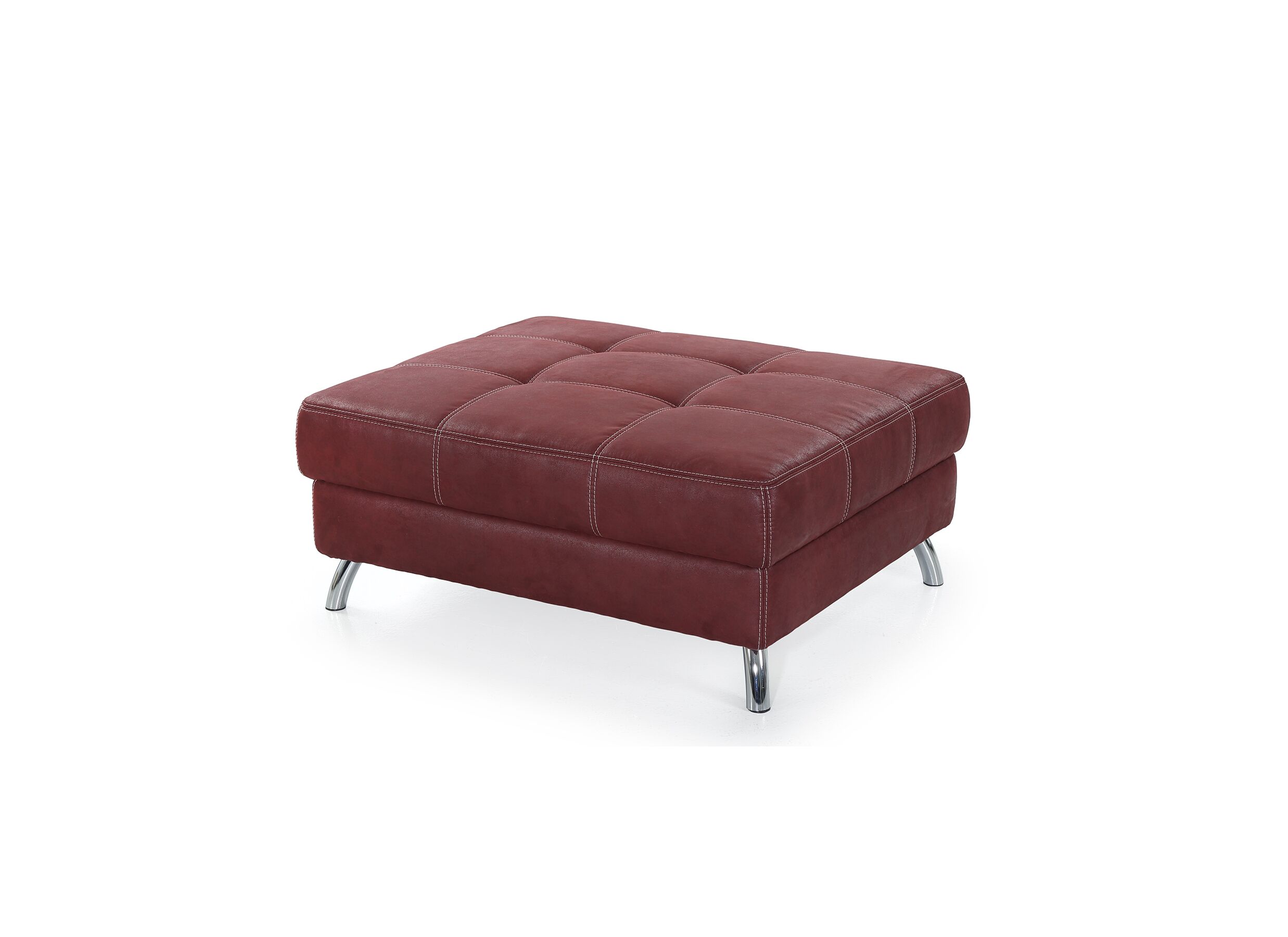 Plus Important - Repose-pieds San Francisco 103x86cm tissu rouge