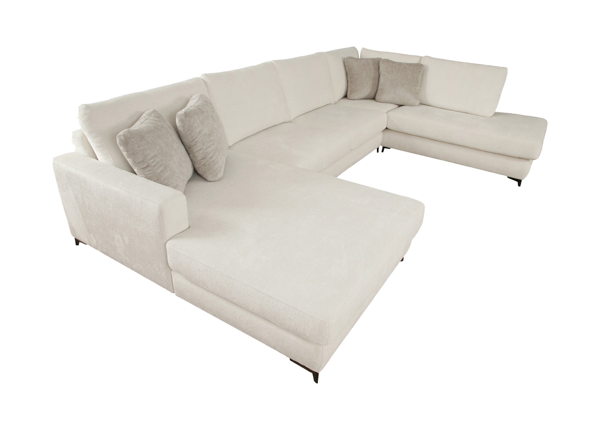 Aperçu - Canapé d'angle Izmir 378x230cm - tissu - greige