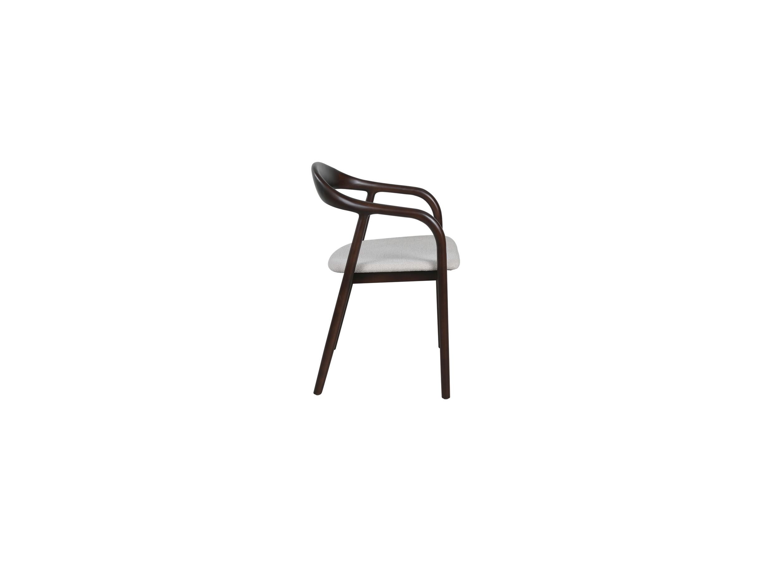 Overzichtsfoto - Stoel Donna 56,5x53x79,4cm - eik fineer & polyestervezel - walnoot