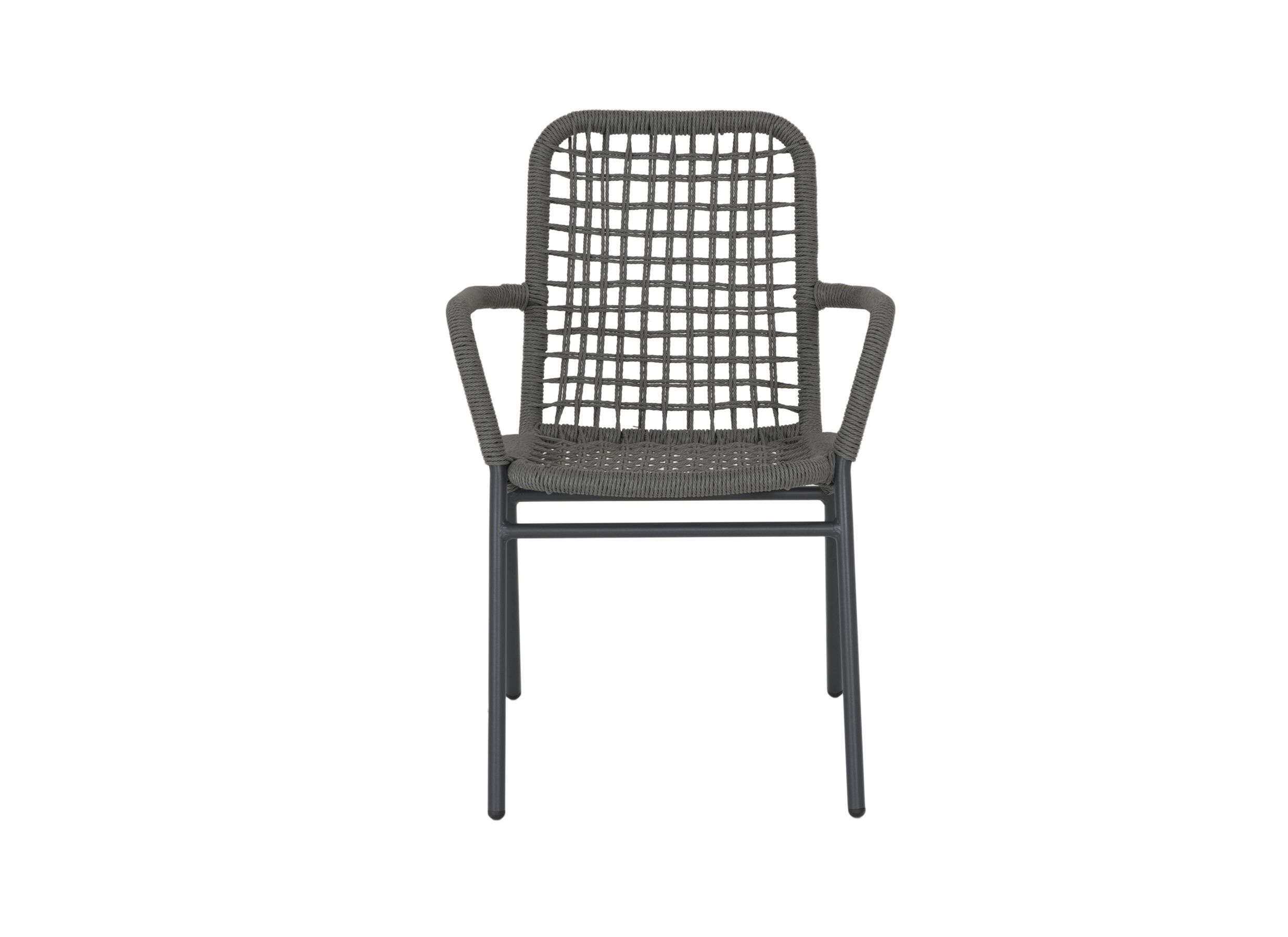 Chaise de jardin Hopi 55x61x81cm - artificial rattan - anthracite