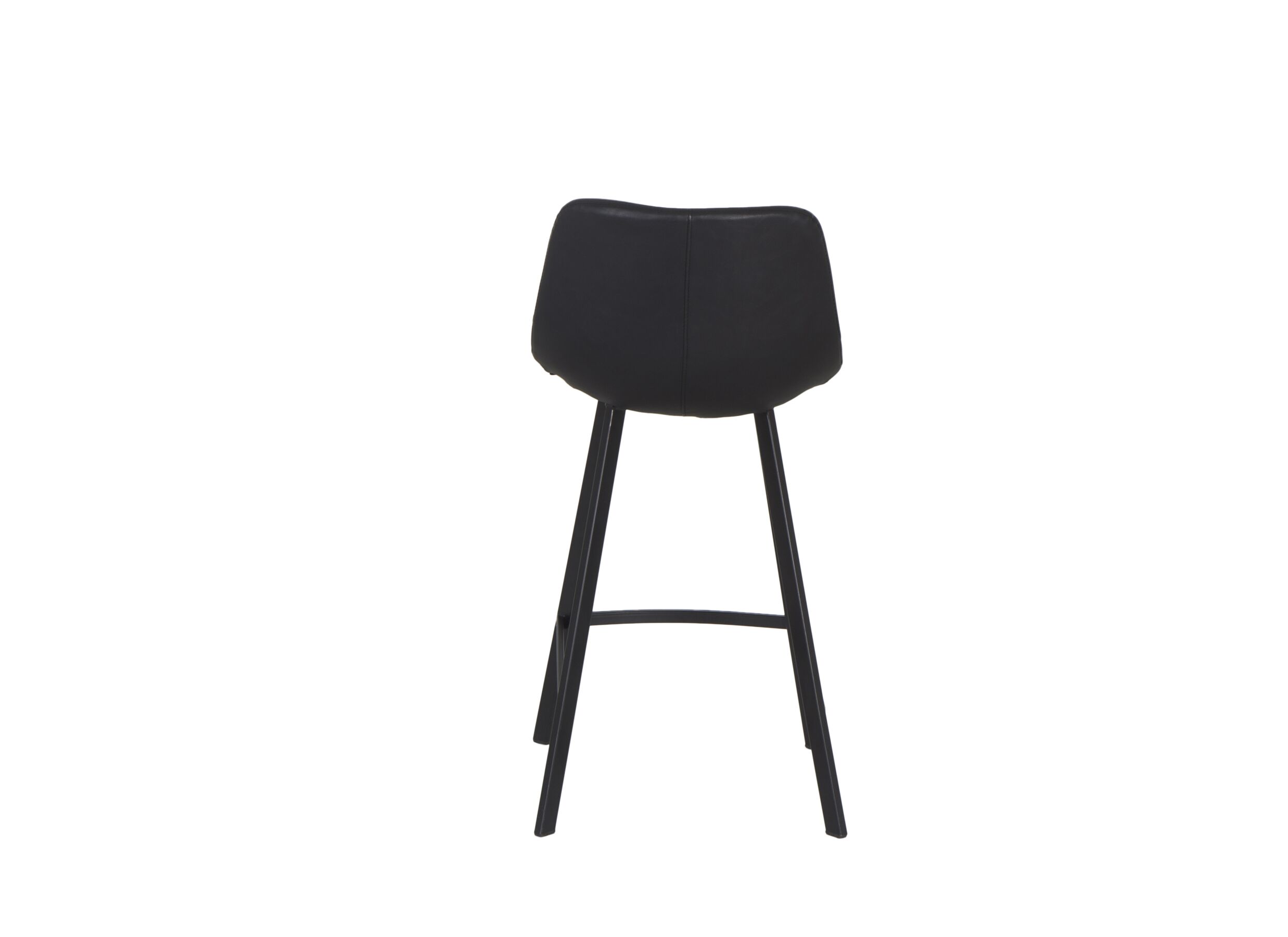 Barstoel Spartacus ZH65cm - lederlook - zwart