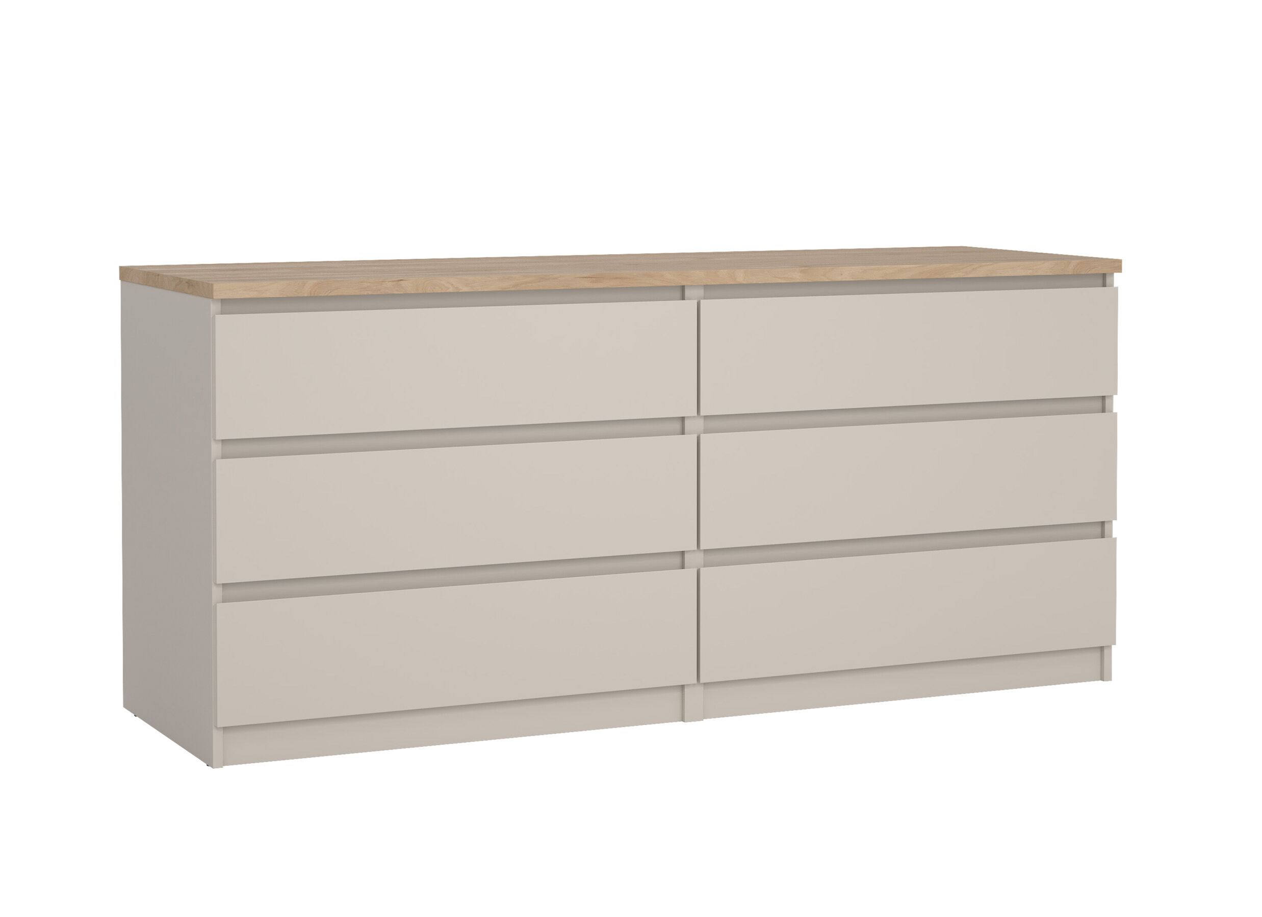Aperçu - Commode Naia 154x50x71cm - décor - cashmere/jackson hickory