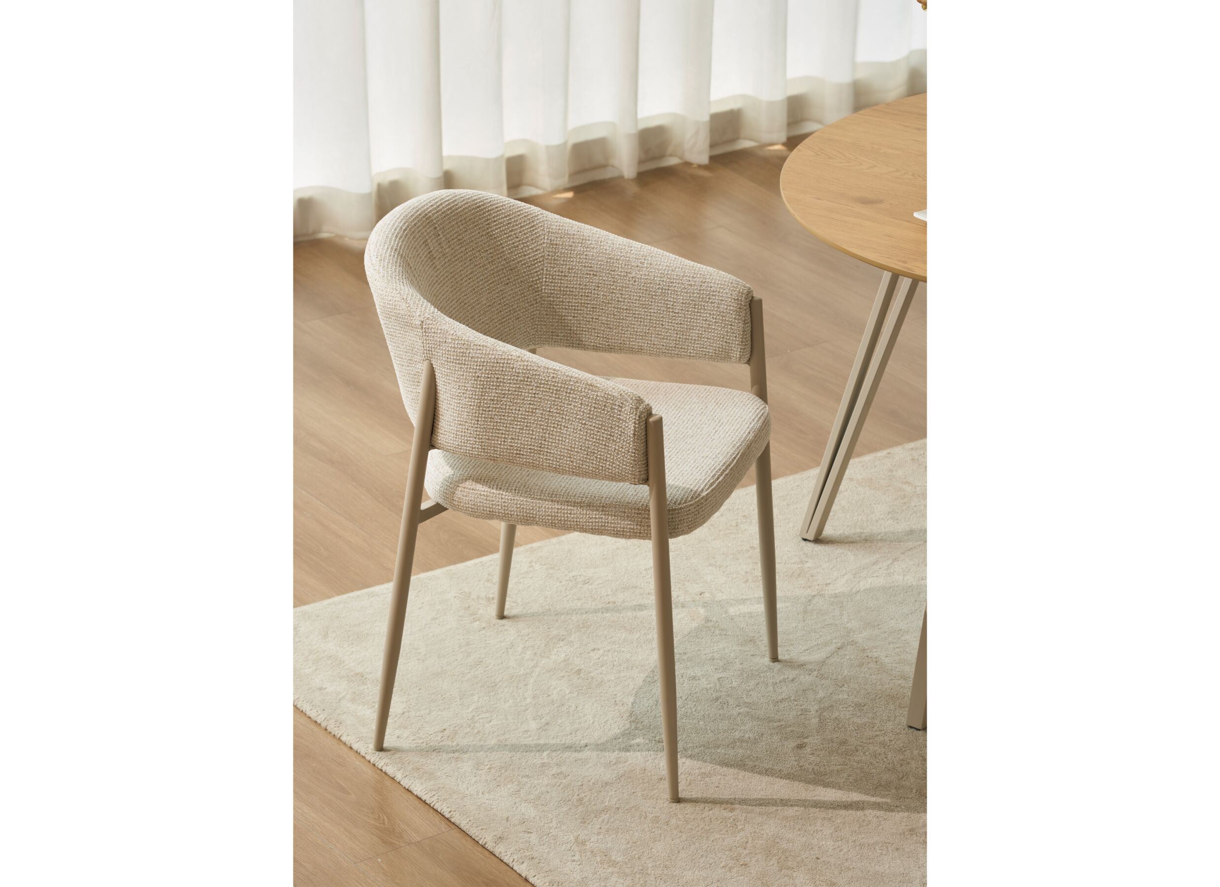 Foto ambiance - Chaise Saria 55x60x79cm - tissu - beige