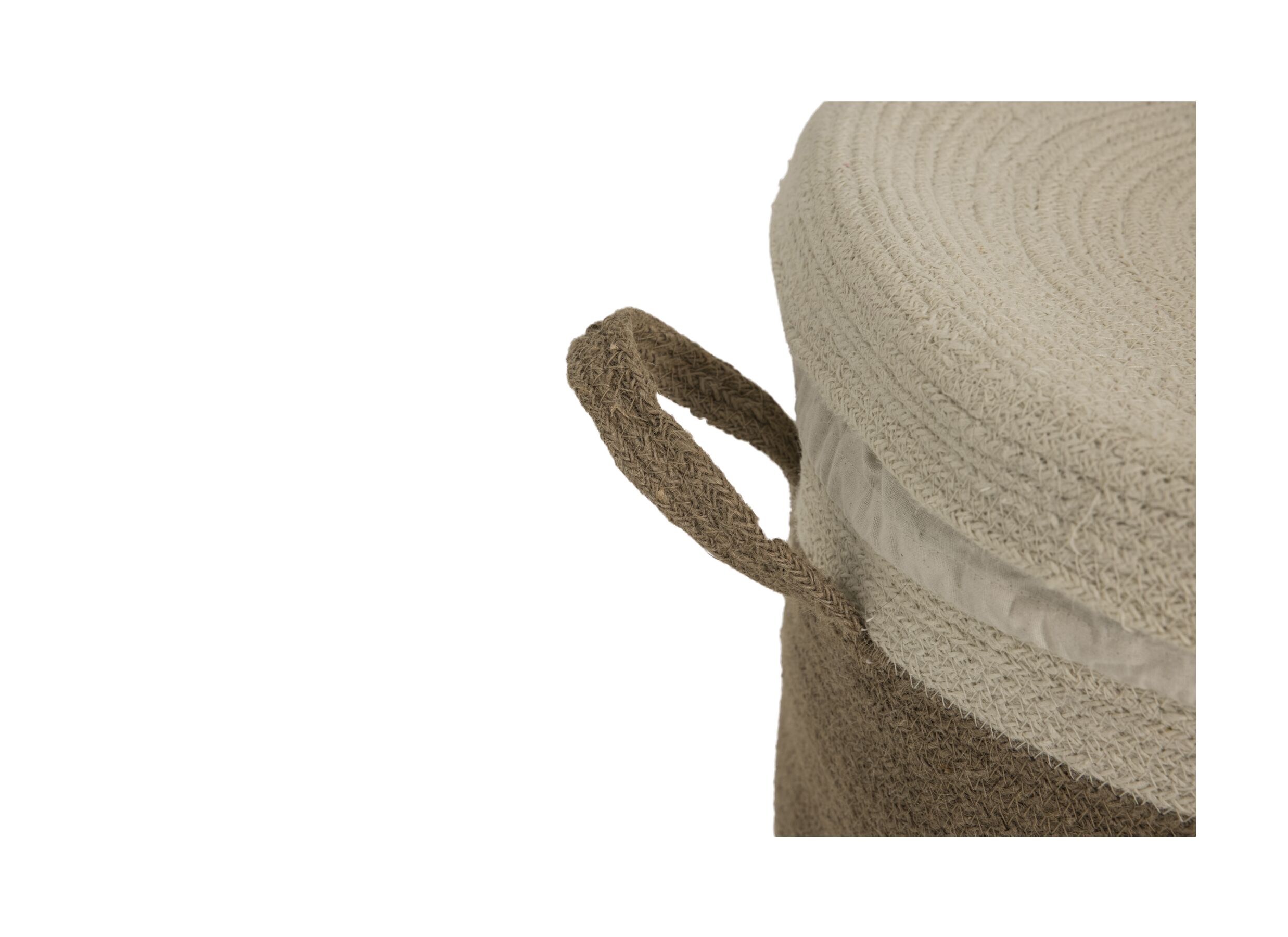 Detailfoto - Opbergmand Vergara set van 2 - jute - naturel