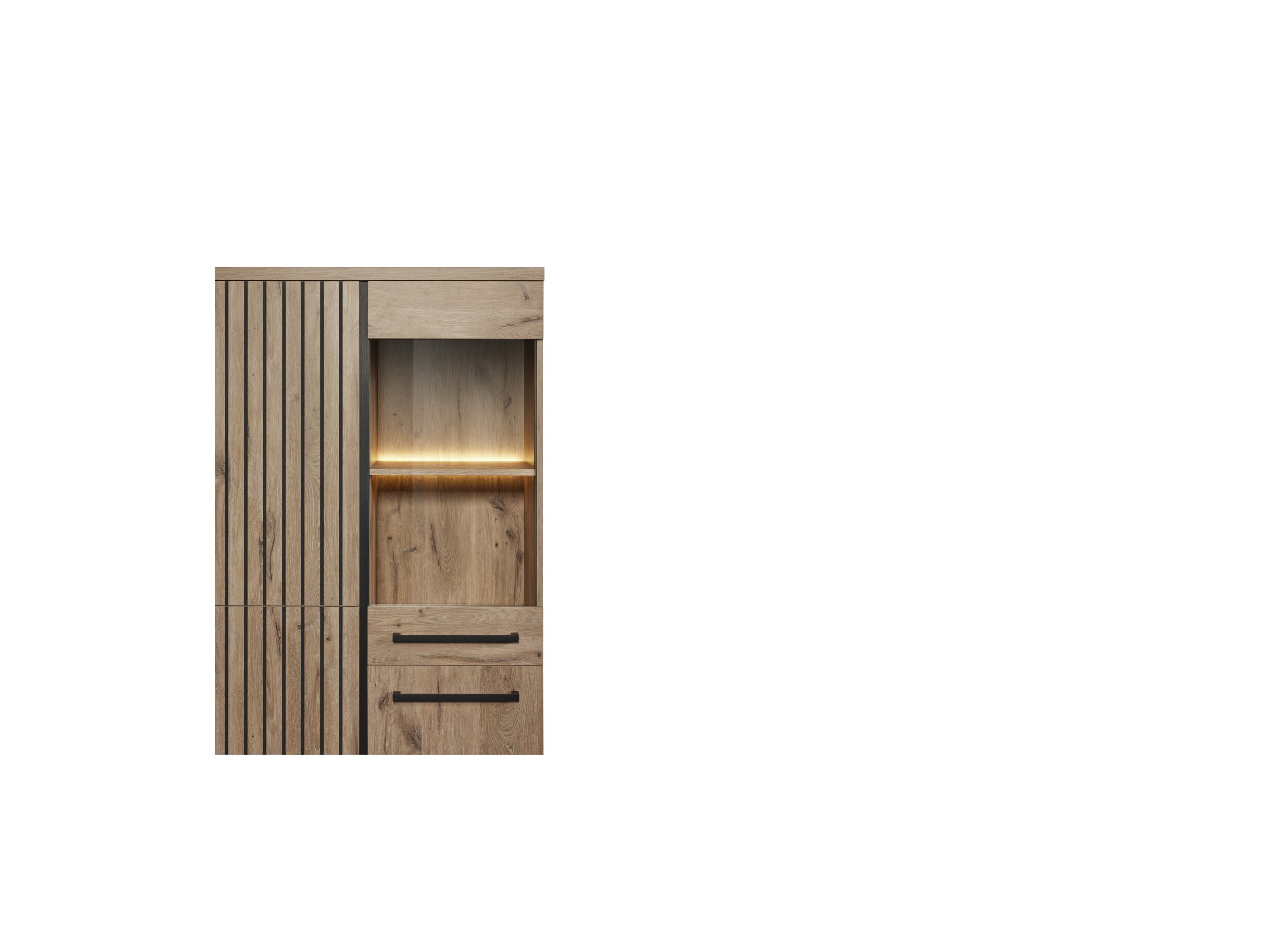 Detail - Meuble Bar Tim 109cm - MDF - canyon oak