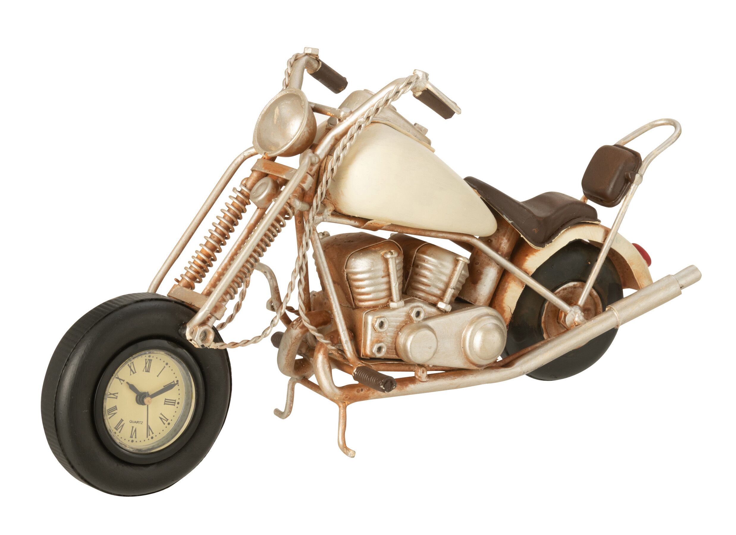 Moto Antiek 28 - Moto Antiek 28,5x9x15cm - metaal - gebroken wit