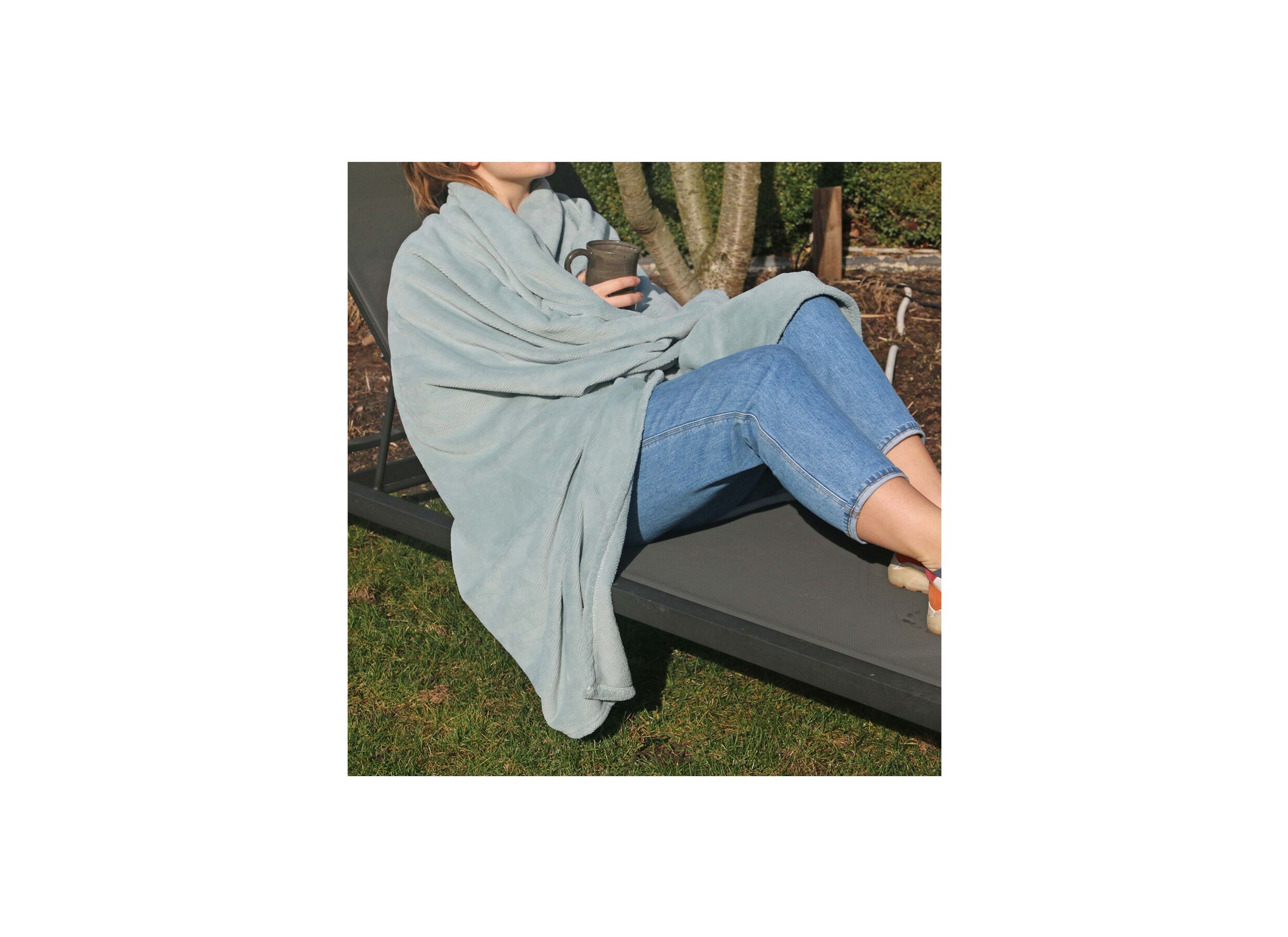 Plaid Anvers 150x200cm microfibre jade - Plaid Antwerpen 150x200cm microfibre jade
