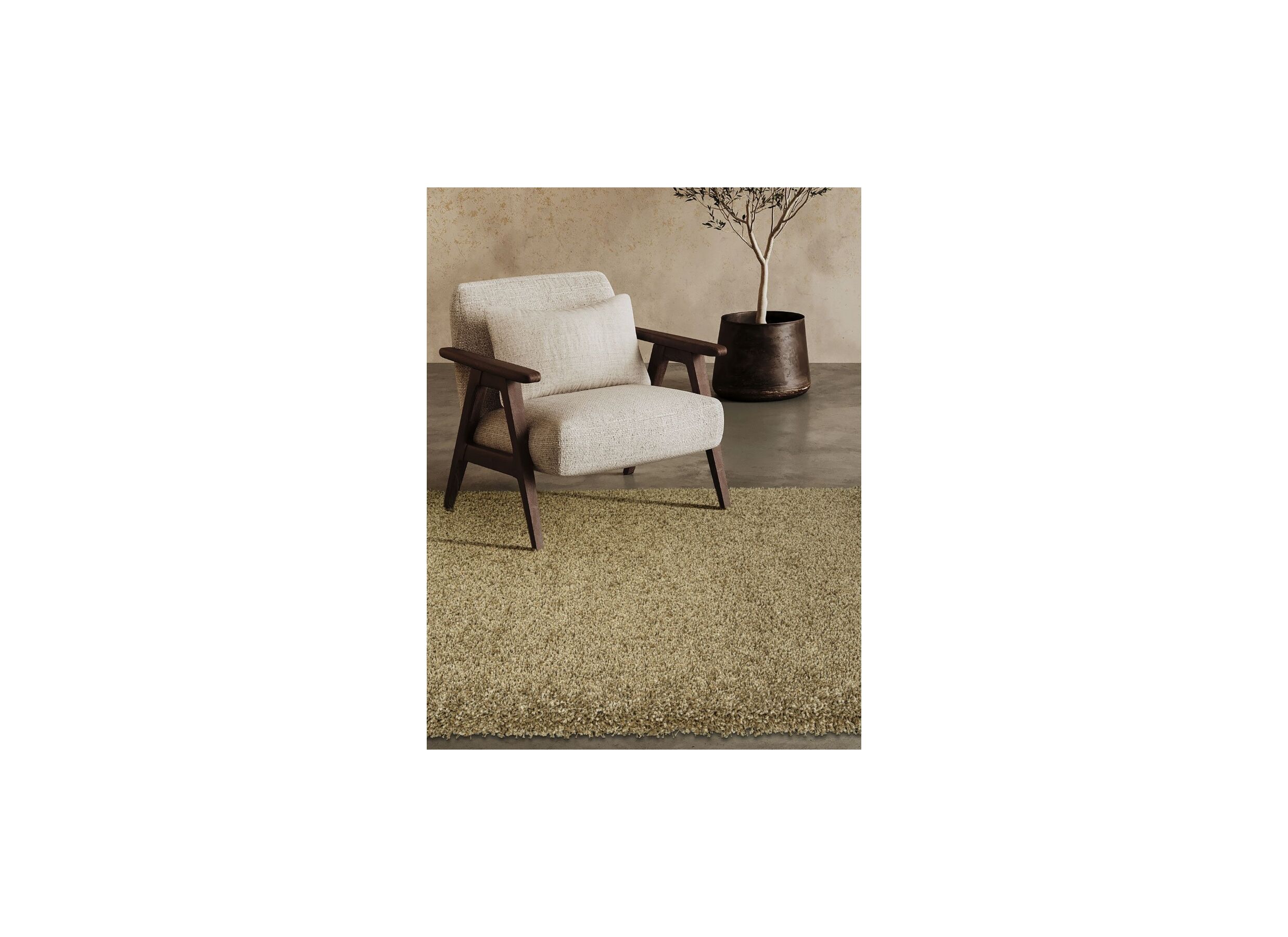 Sfeerfoto - Tapijt Twister 65x130cm - polypropyleen - goud