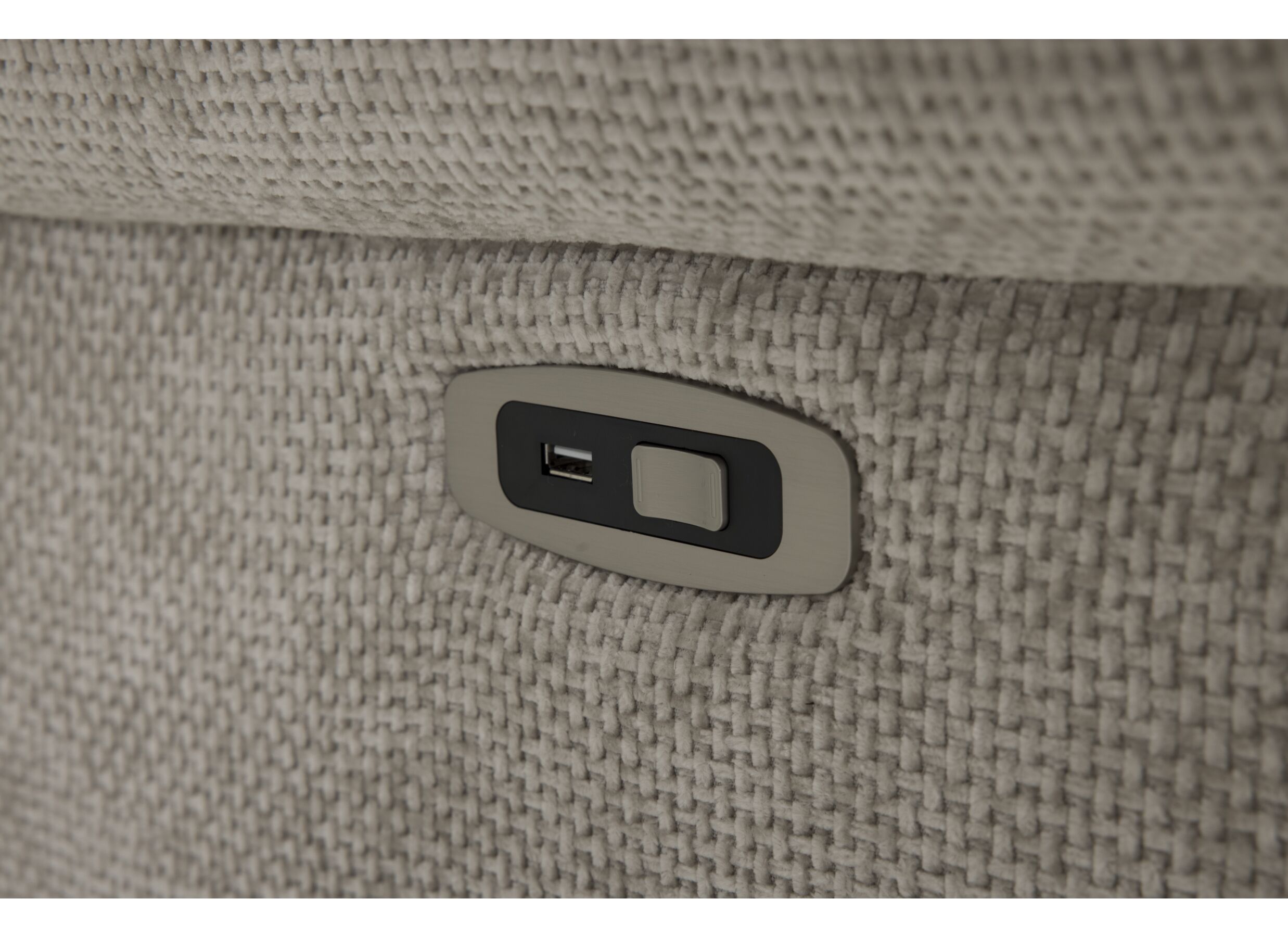 Detail - Fauteuil relax Wonder électrique - tissu - marron