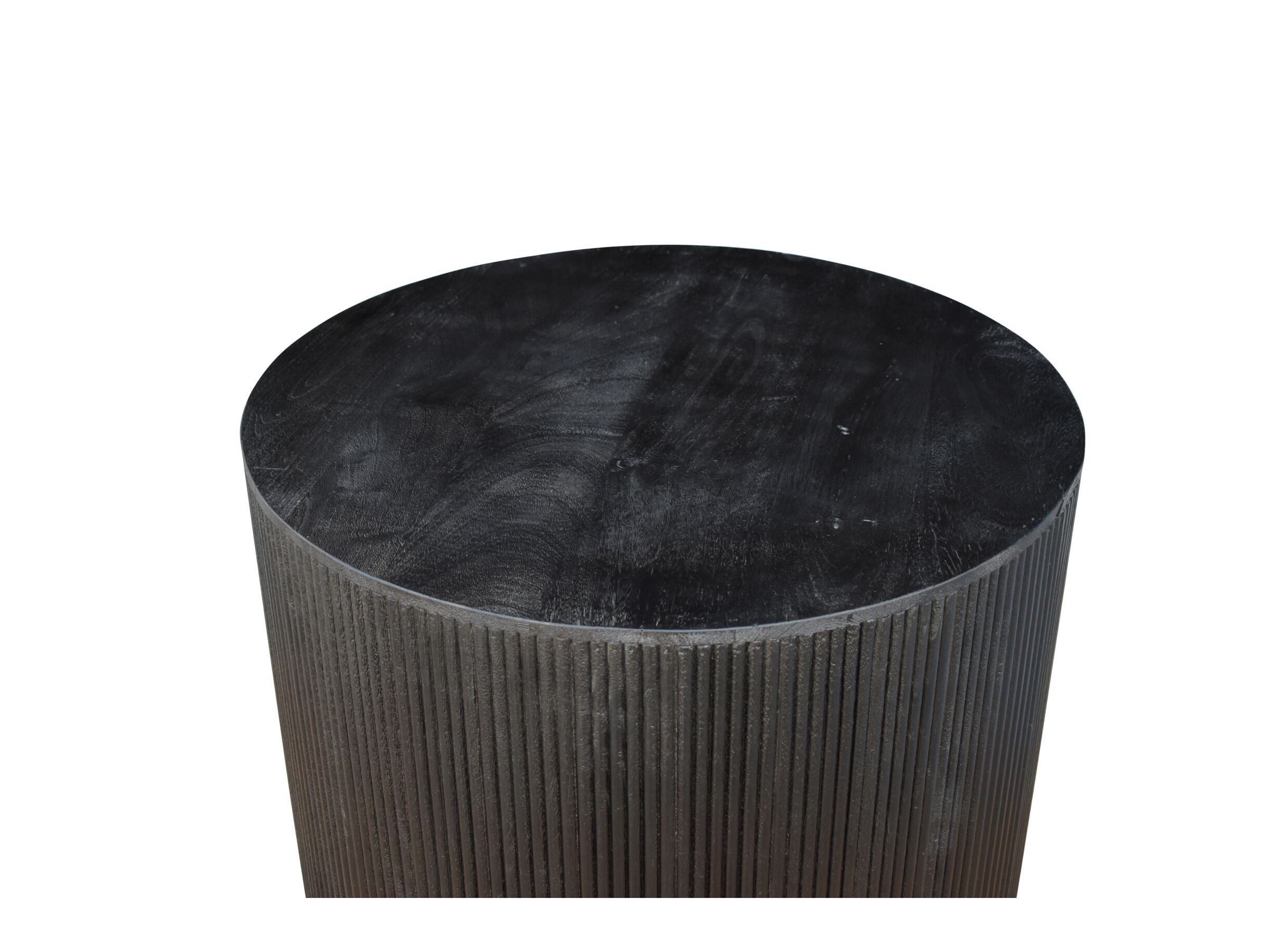 Detail - Table basse Balla Ø60cm - bois massif - noir