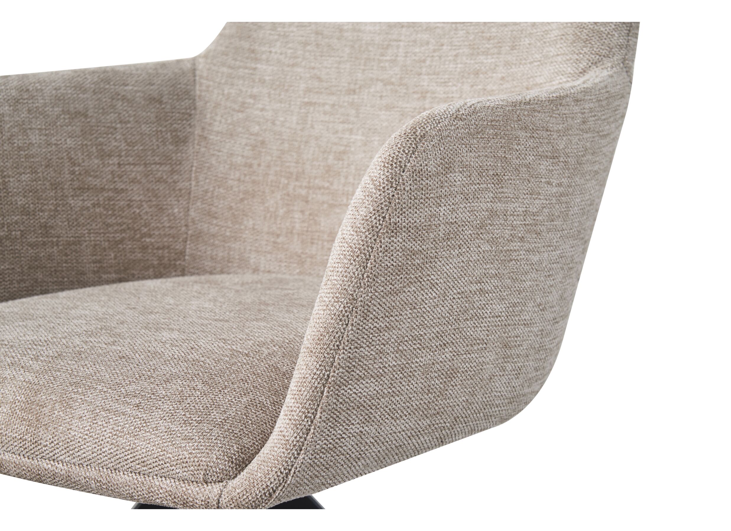 Detailfoto - Draaistoel Sirius 57x60x83cm - stof - beige