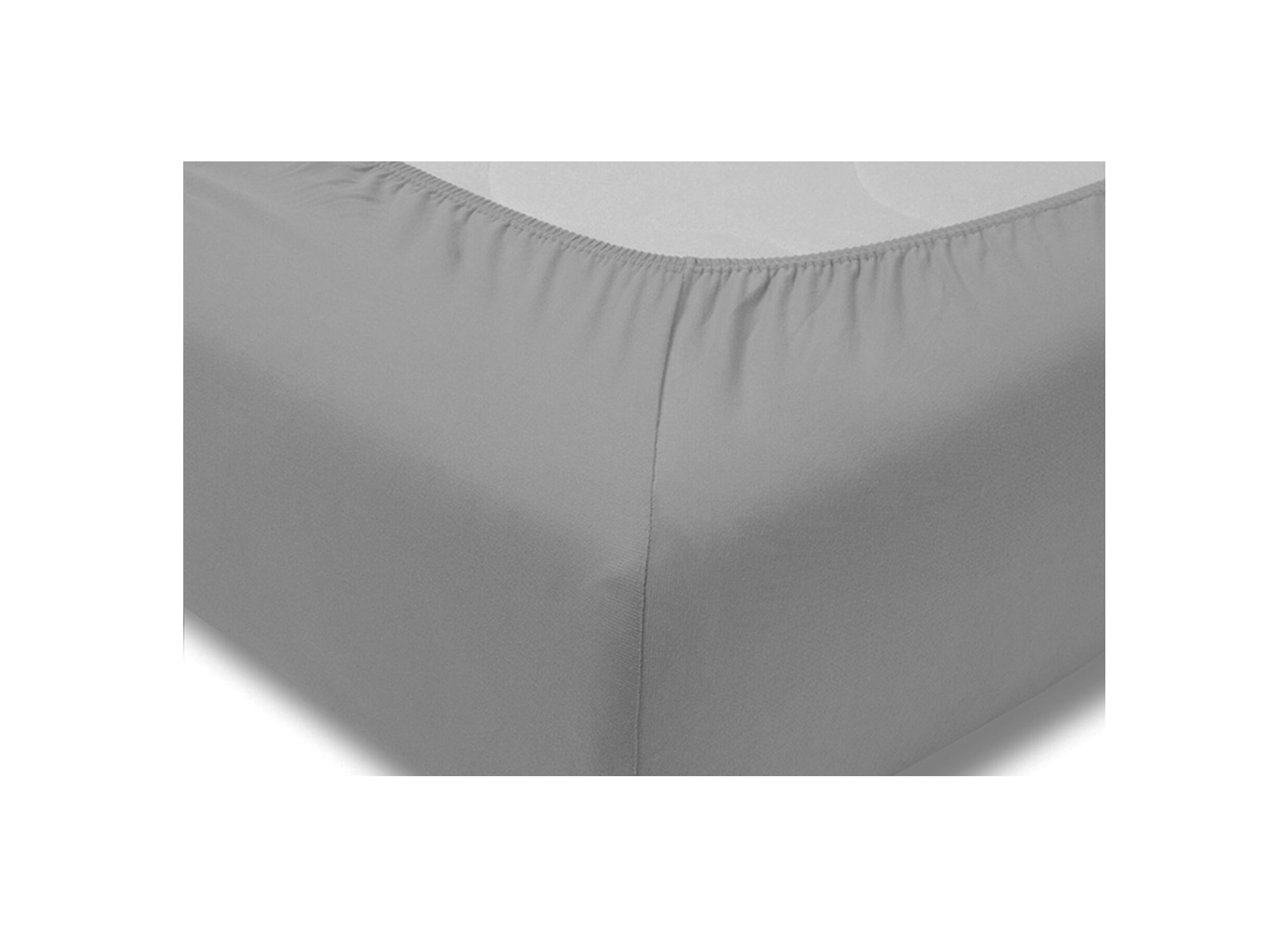 Detail - Drap-housse 90/120x200/220cm jersey coton gris