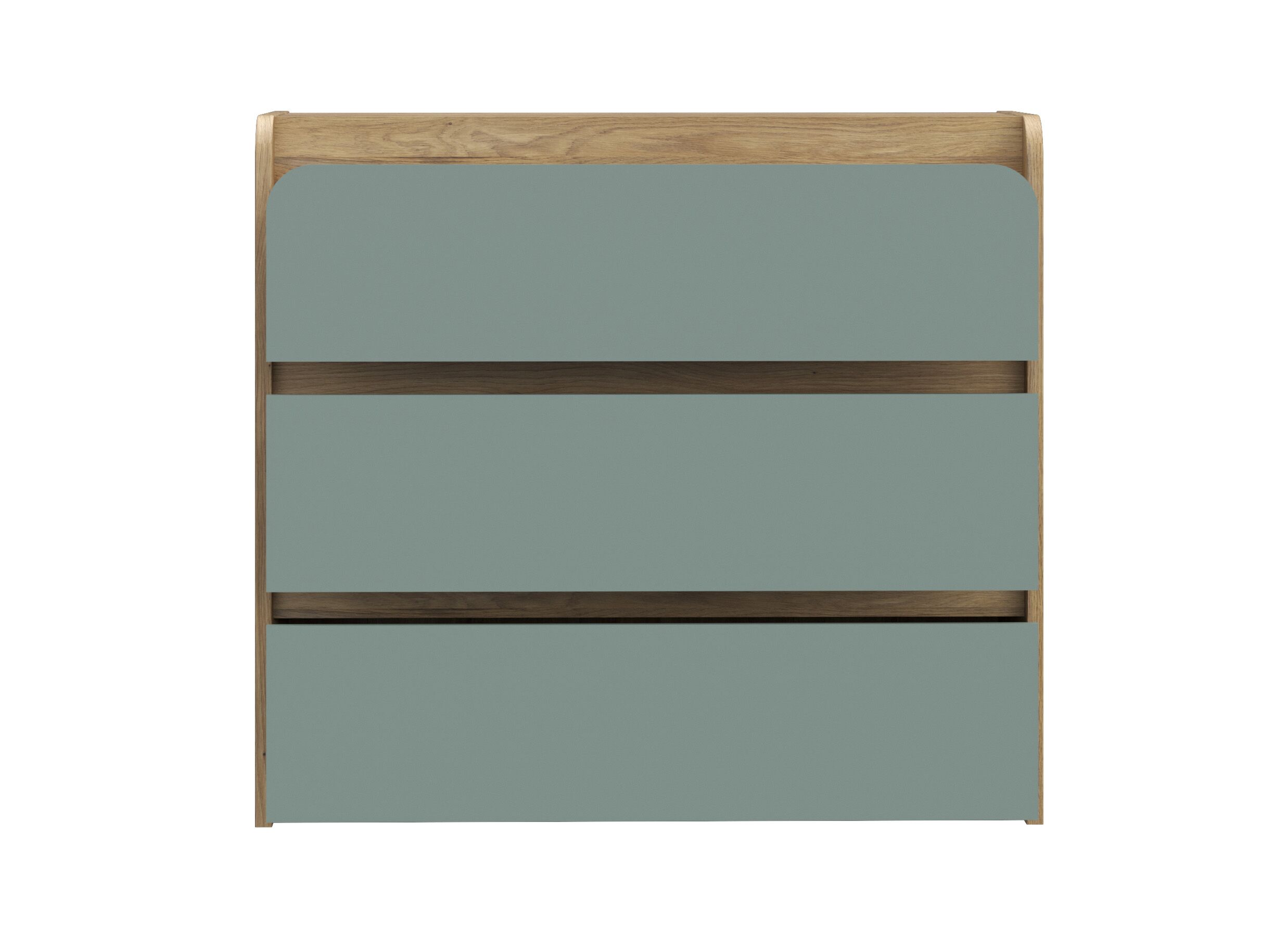 Aperçu - Commode Hoa 105x41x94cm - décor - chêne mauvella & vert