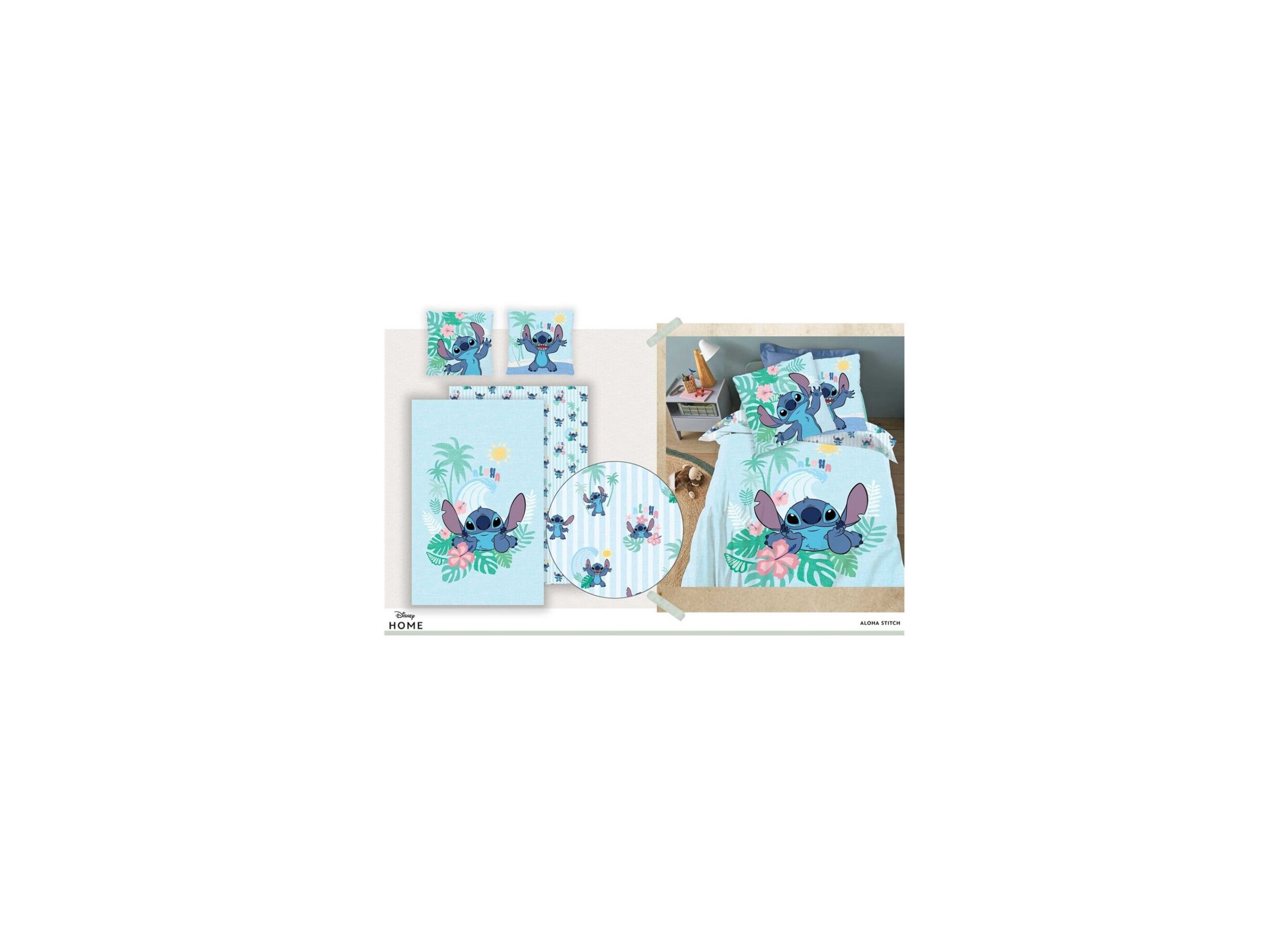Housse de couette Stitch 140x200cm polycoton - Housse de couette Stitch 140x200cm - polyester/coton - multicolore