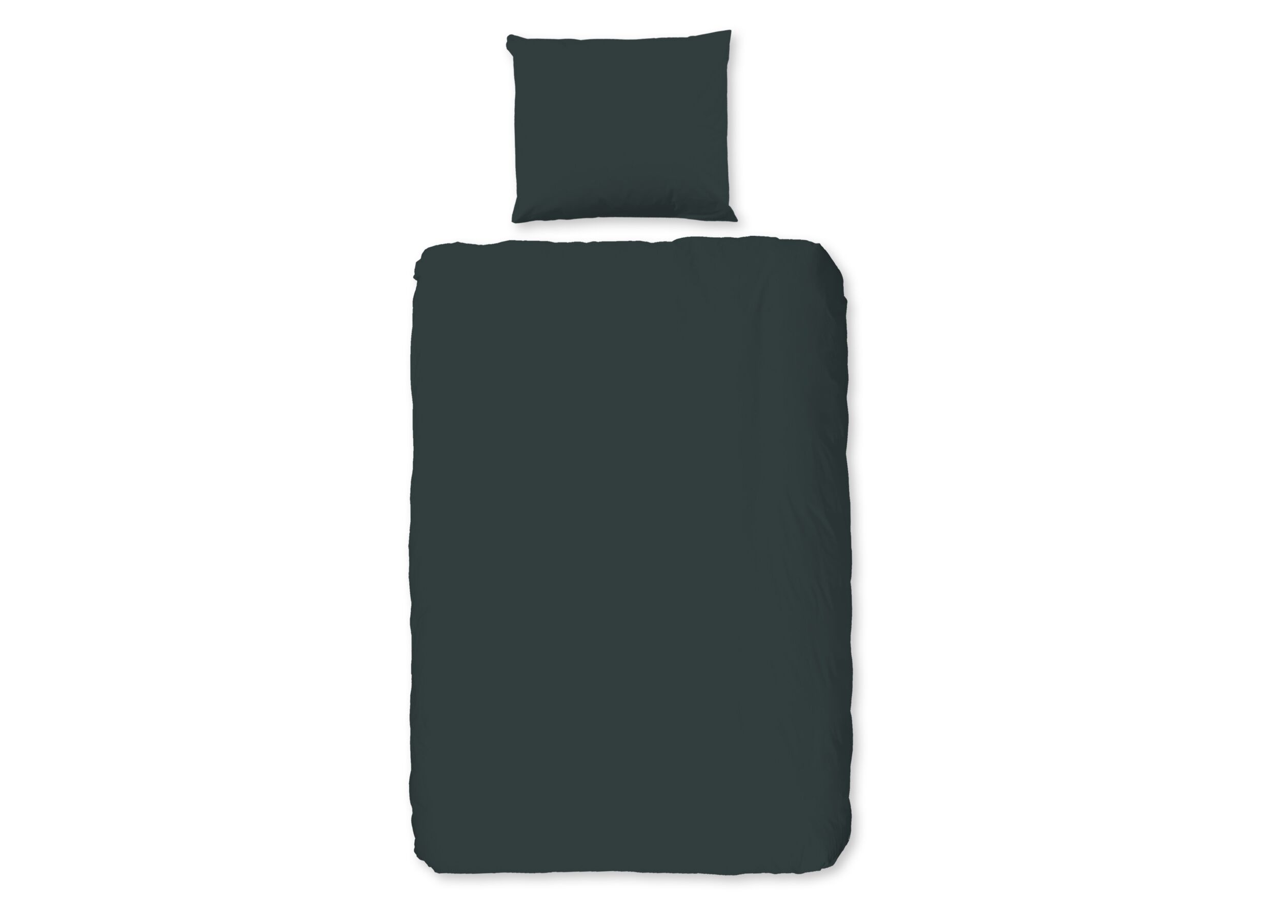Dekbedovertrek 140x220cm - katoen - donkergroen - Housse de couette 140x220cm - coton - vert foncé
