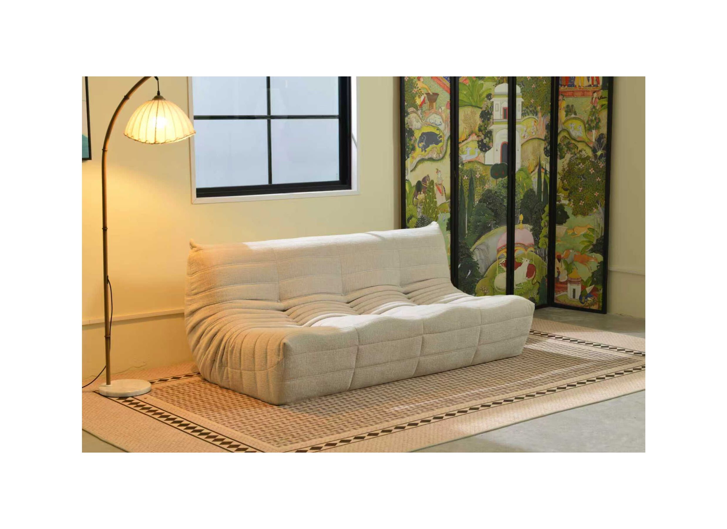 Sfeerfoto - Zetel Ragazzi 180x100x74cm - stof - beige