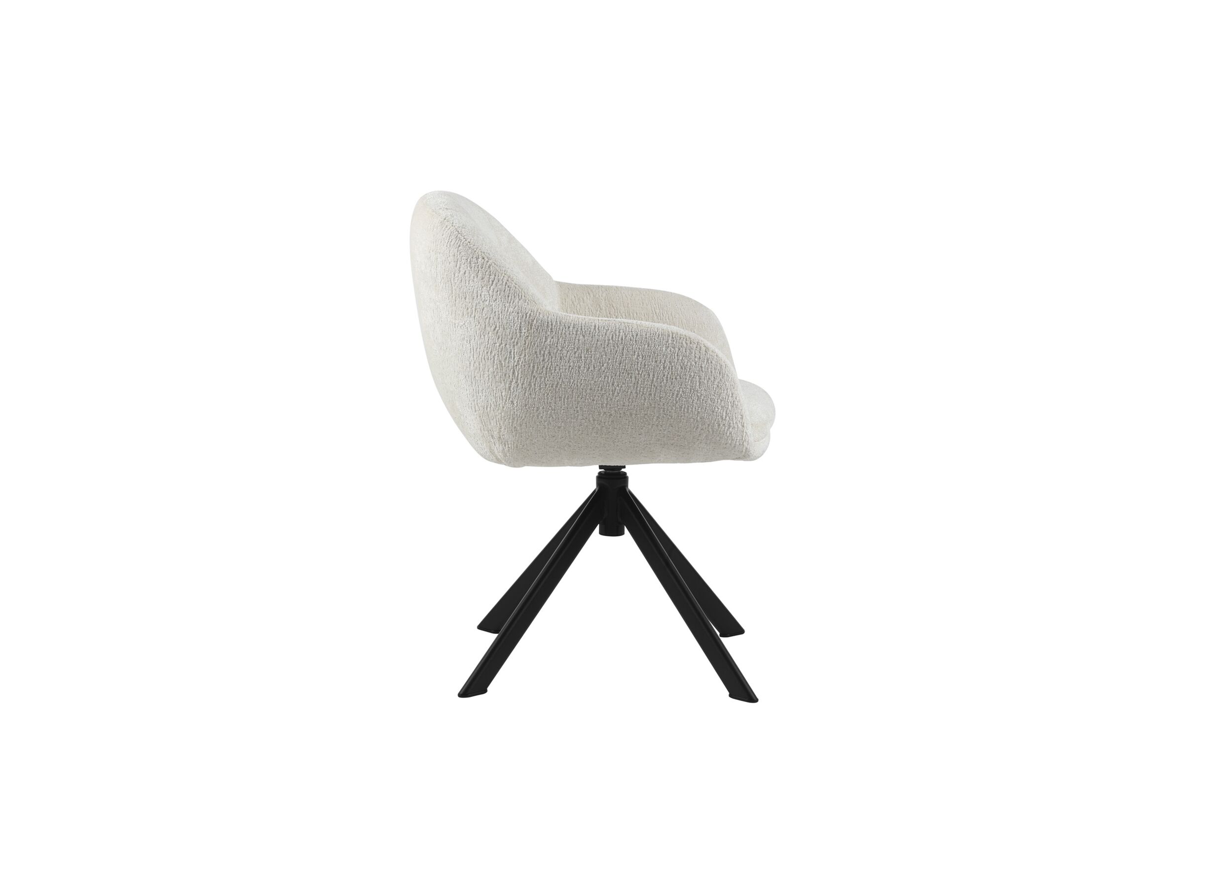 Draaistoel Mayday 60x61,5x80cm - polyestervezel - wit