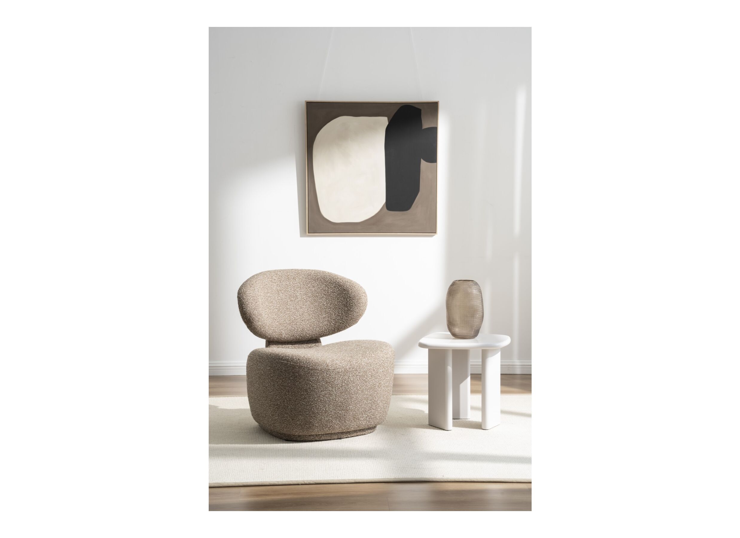 Sfeerfoto - Fauteuil Nubo 77x73x79cm - stof - bruin