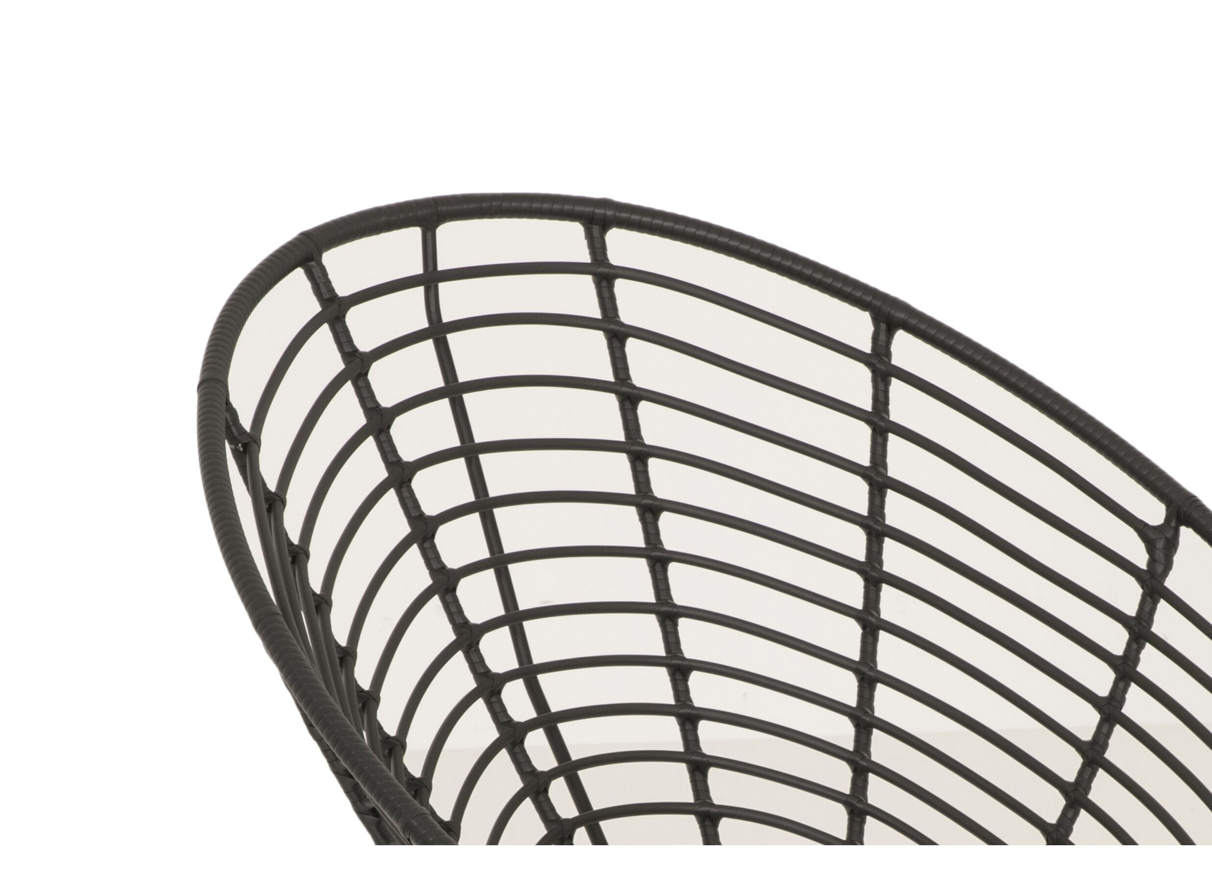 Fauteuil Selva 72x81x88cm - rotin - noir