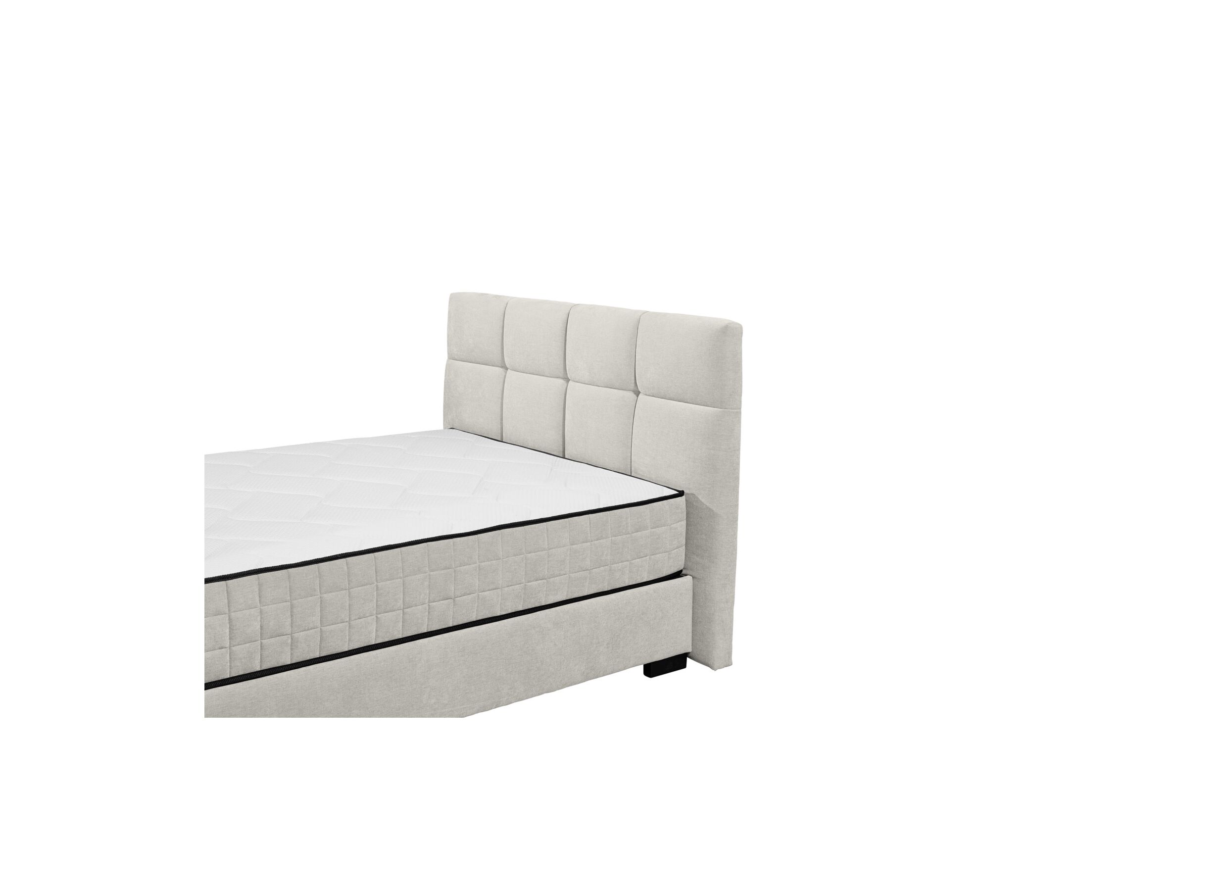 Detail - Lit box Nagol A 140x200cm avec rangement tissu beige