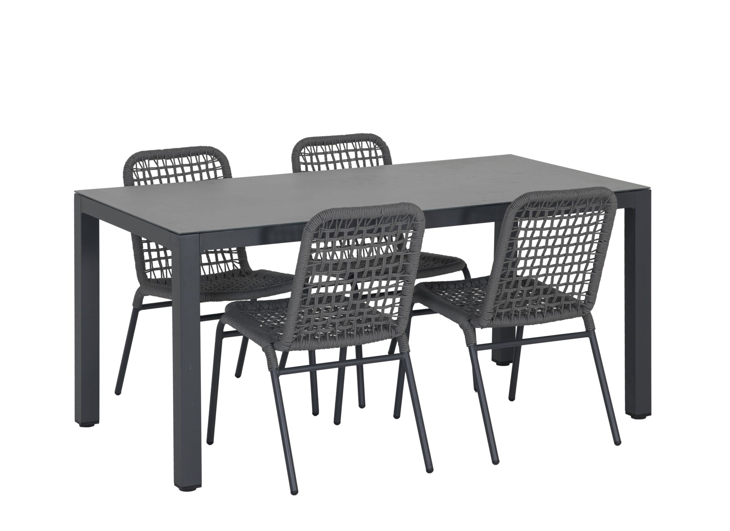 Tuinset Breeze 160x80cm met 4 tuinstoelen Hopi - Ensemble de jardin Breeze 160x80cm avec 4 chaises Hopi