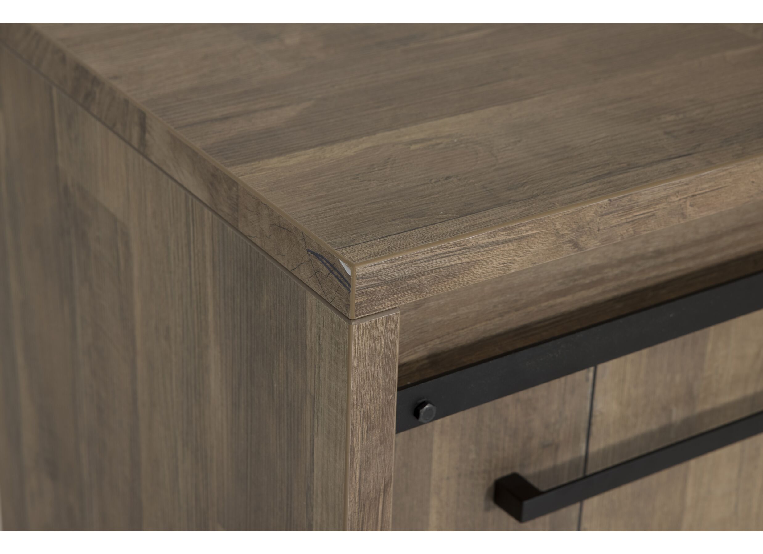 Detail - Buffet 238cm - film décoratif - old teak & matt black