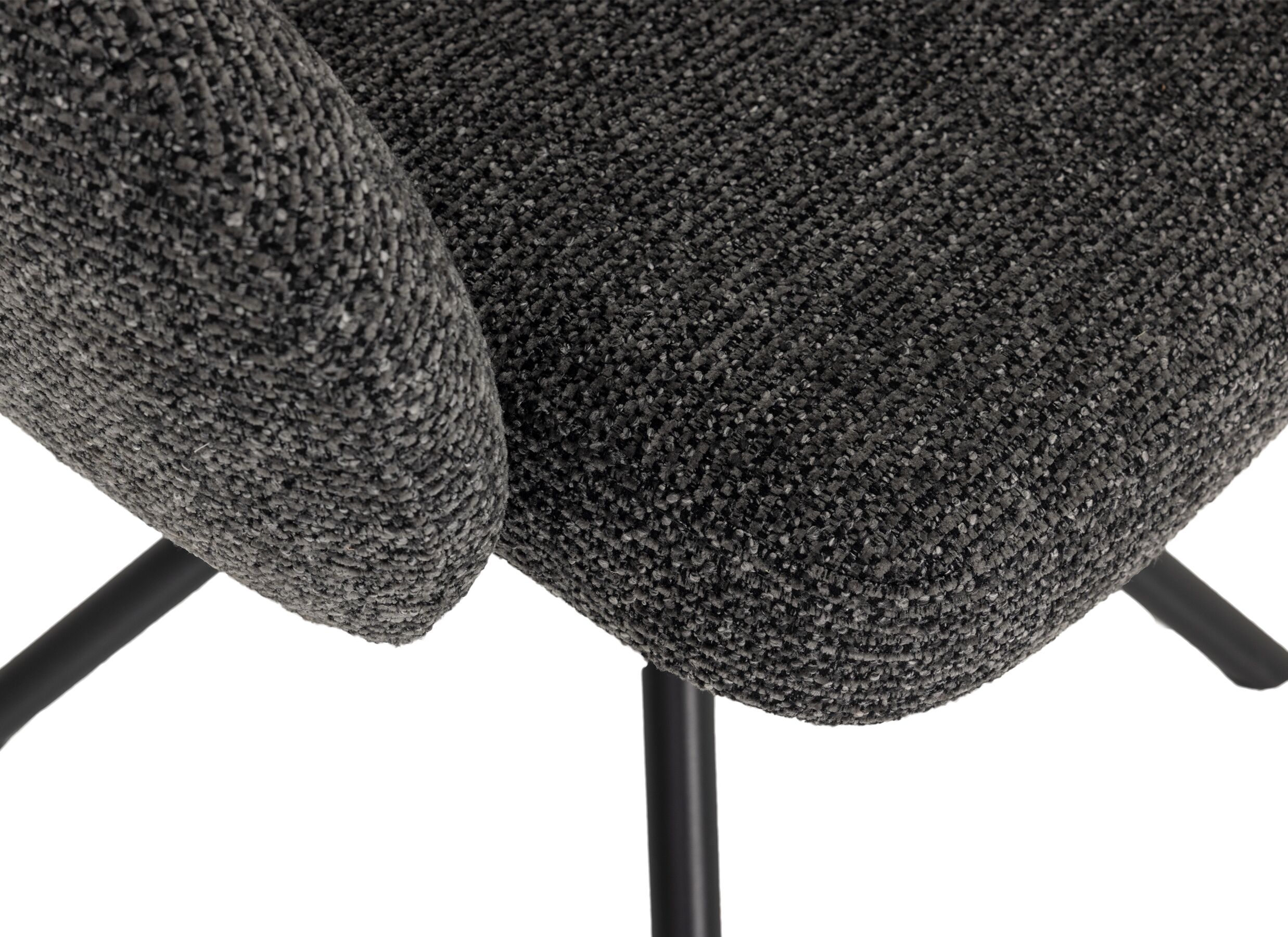 Detail - Chaise pivotante Josea 67x62x86cm - fibre polyester - gris