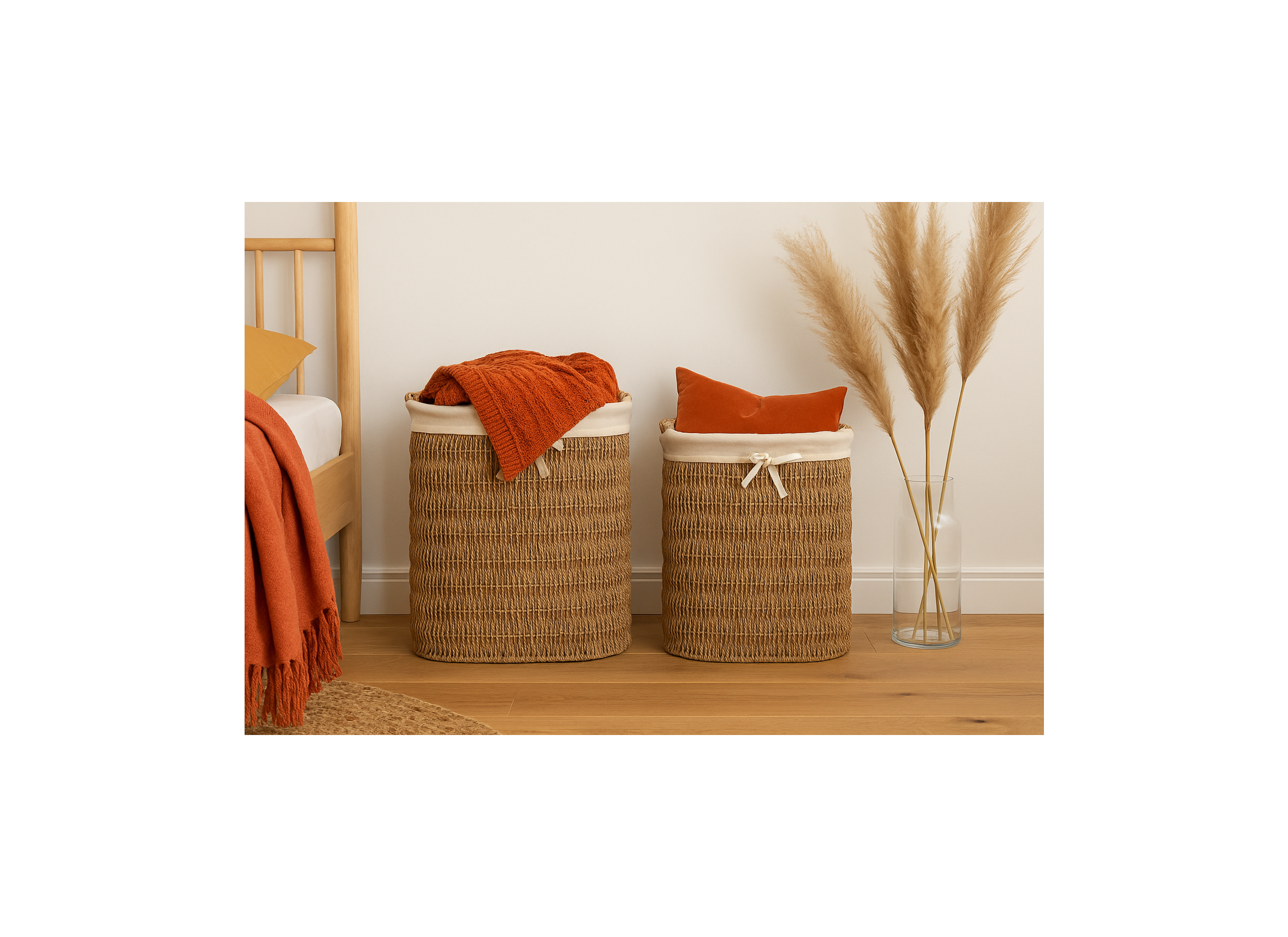 Linnenmand Zea set van 2 - zeegras - beige