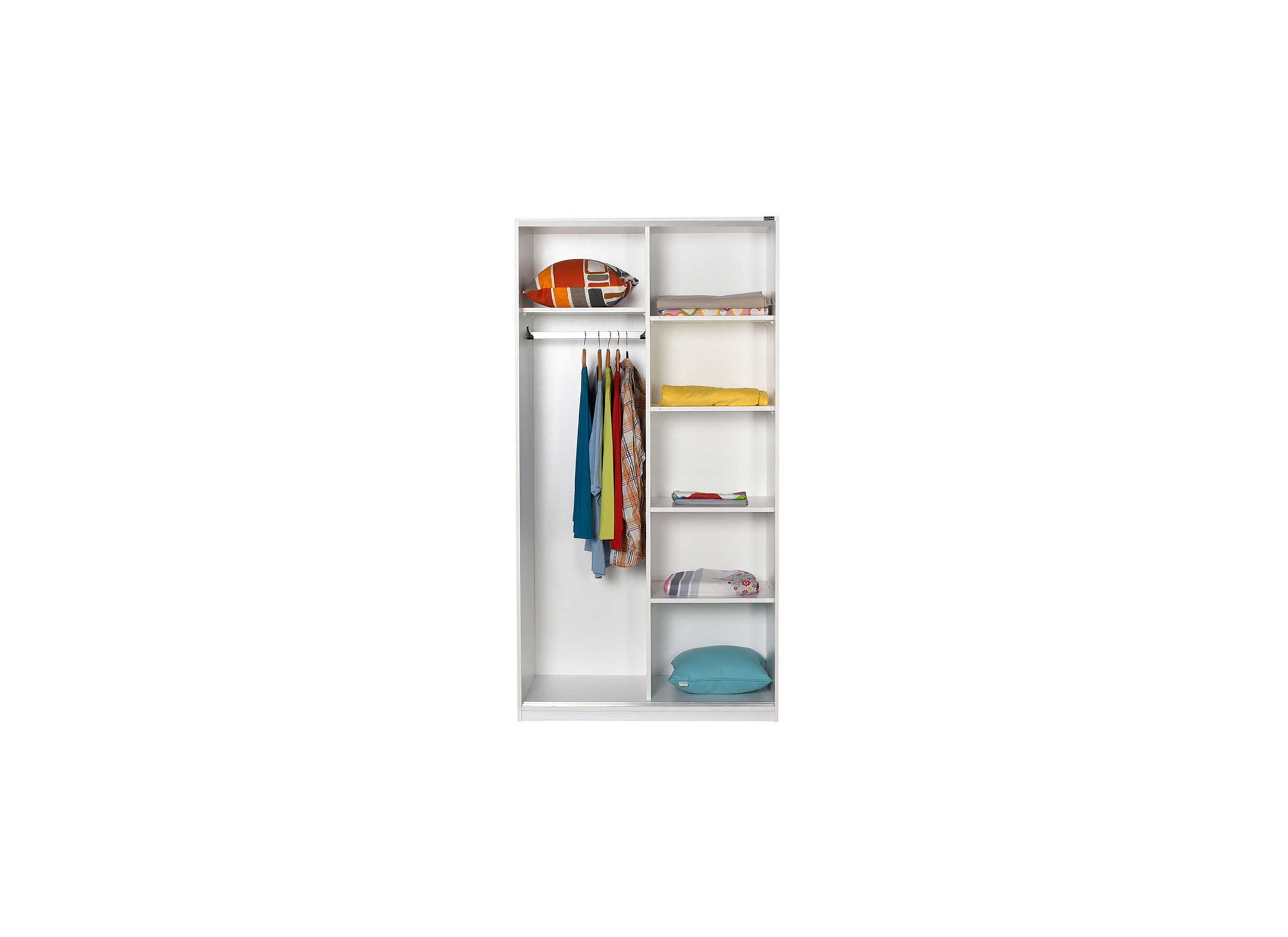 Schuifdeurkast Matamata 94cm - decor - wit