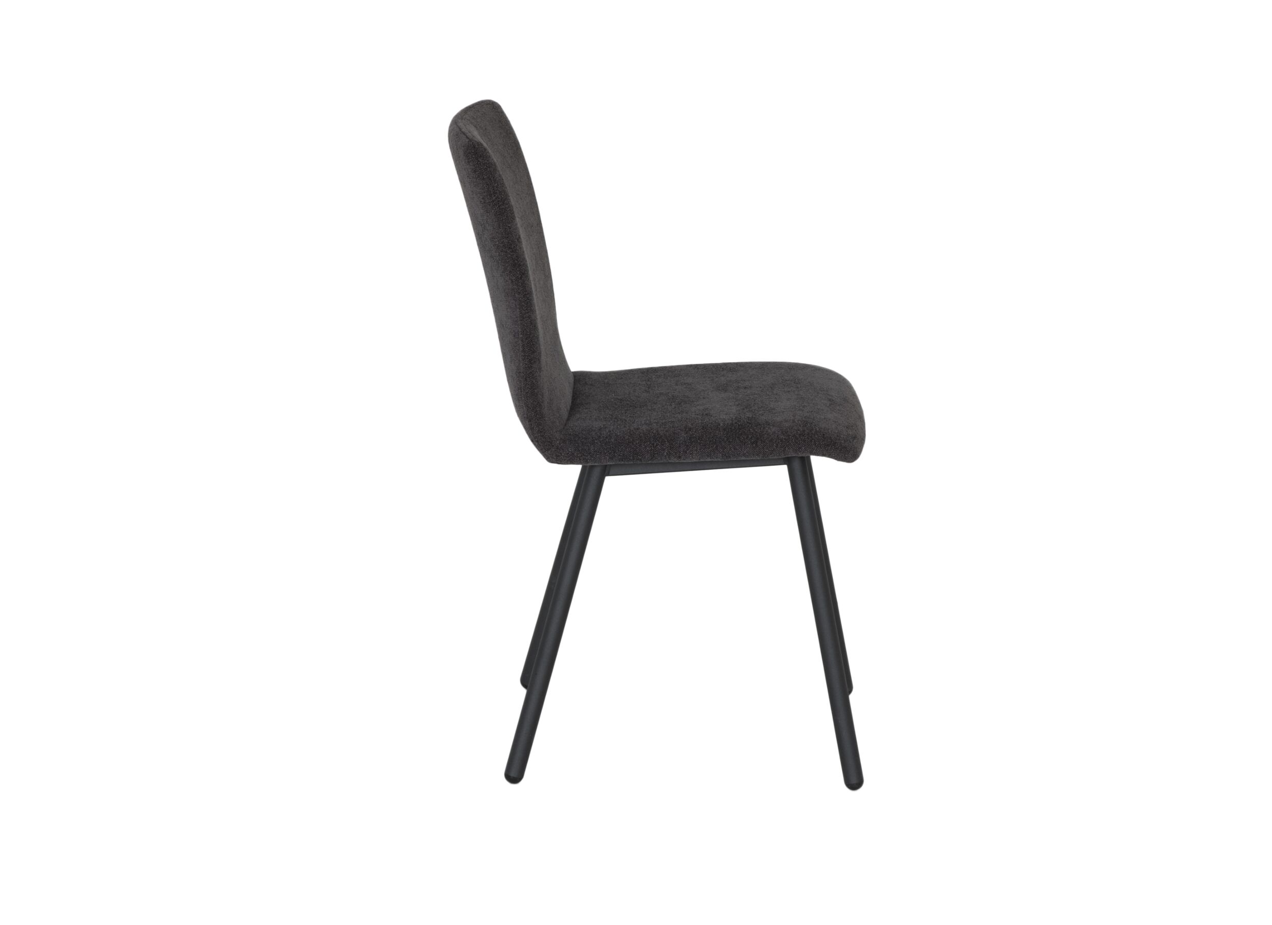 Stoel Pisa 44,5x55,5x82cm - metaal/polyestervezel -antraciet