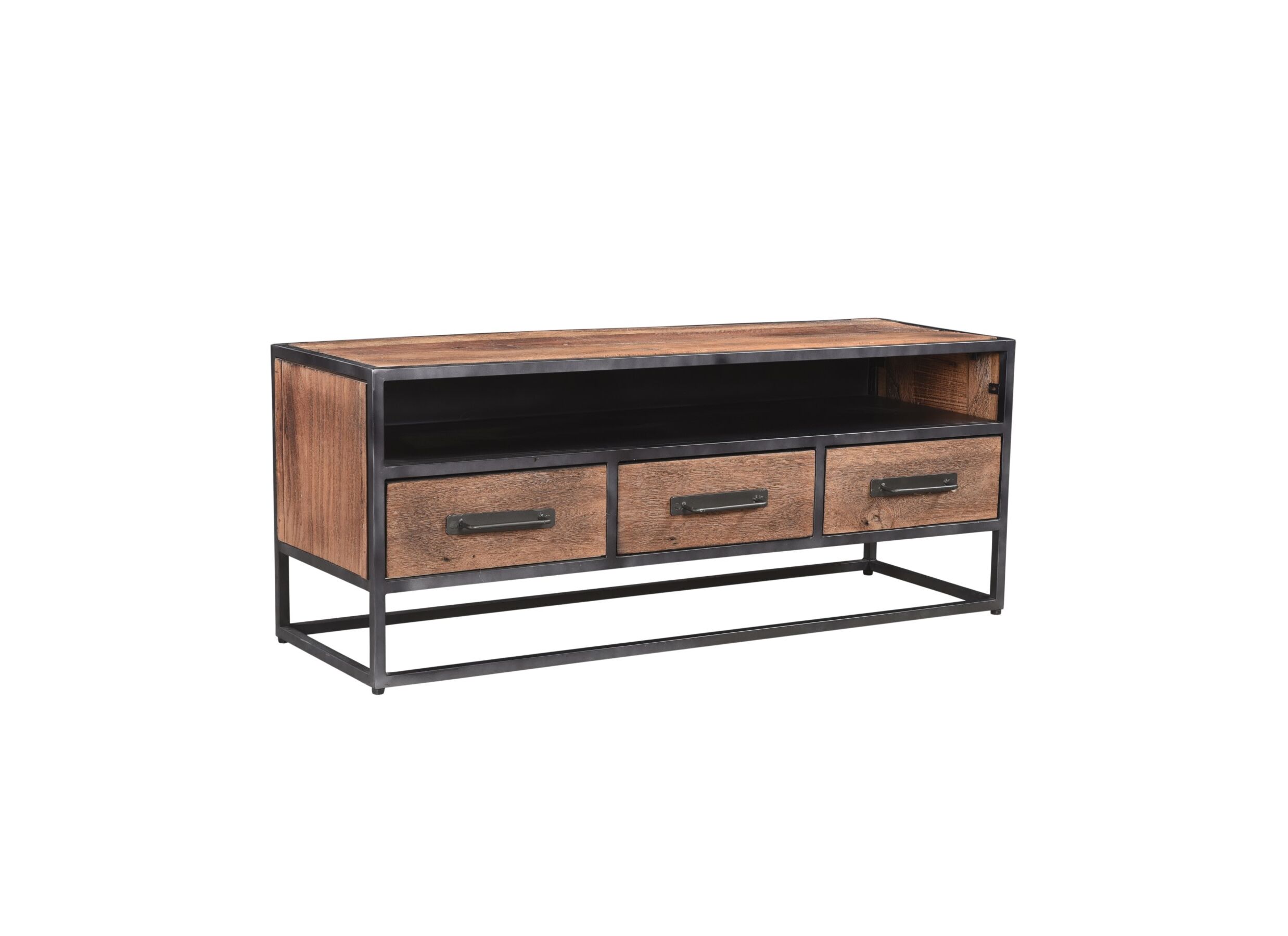 Tv-meubel Valentina 130cm - mango massief - naturel - Meuble TV Valentina 130cm - manguier massif - naturel