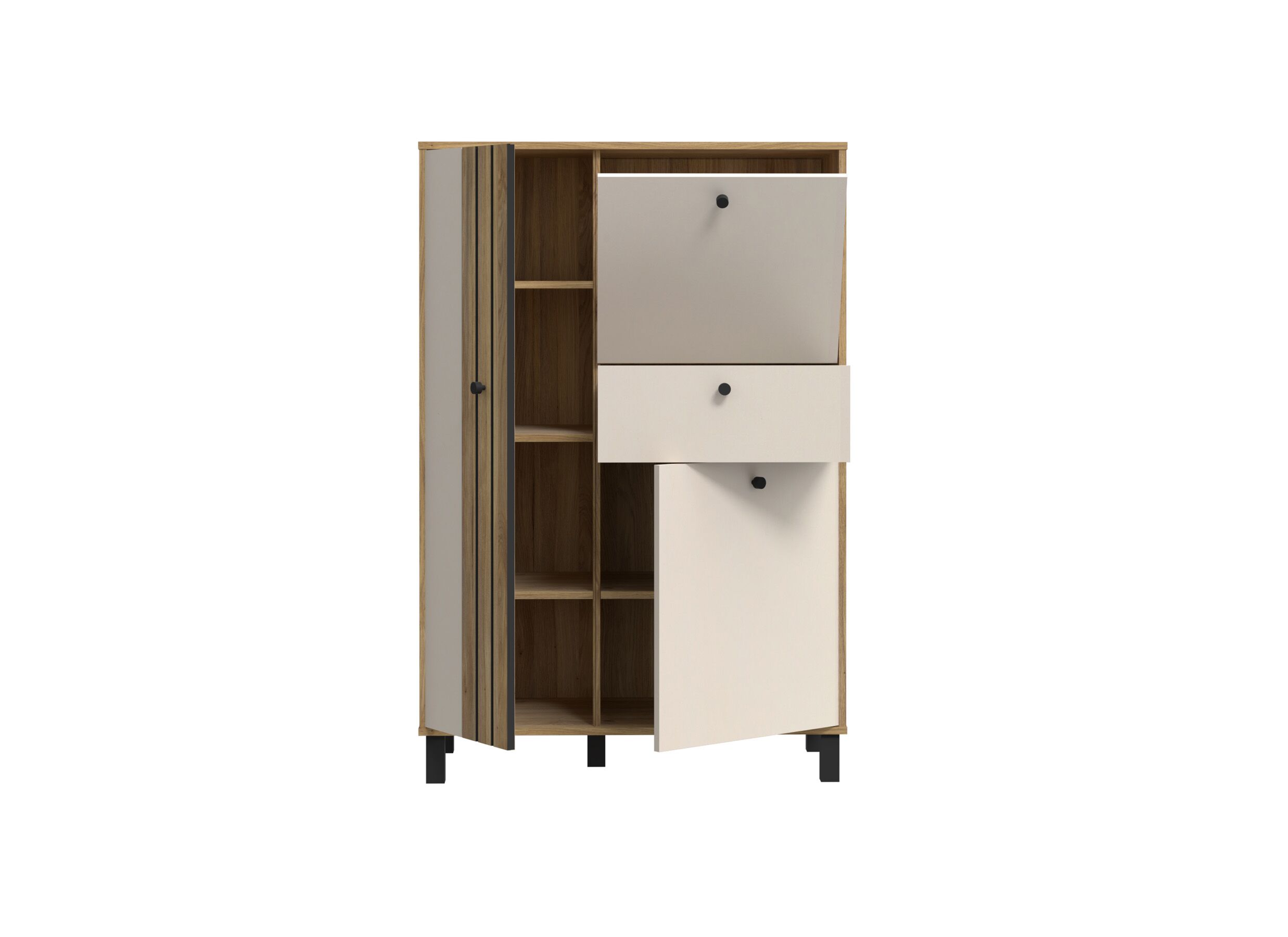 Disposition - Meuble Bar Killarney 88cm - décor - mauvela oak/sand