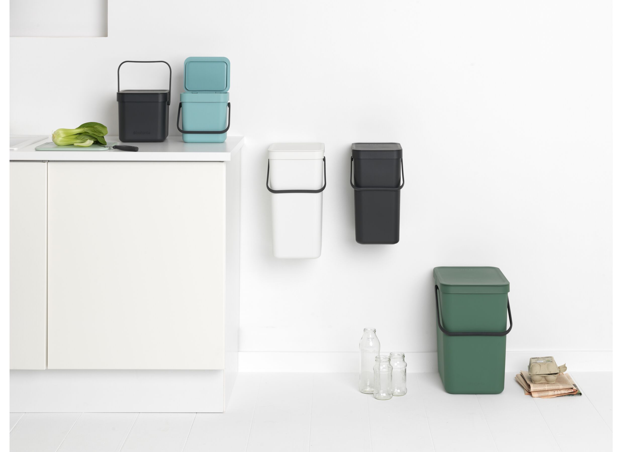 Sfeerfoto - Vuilbak Sort & Go Brabantia 6L grijs