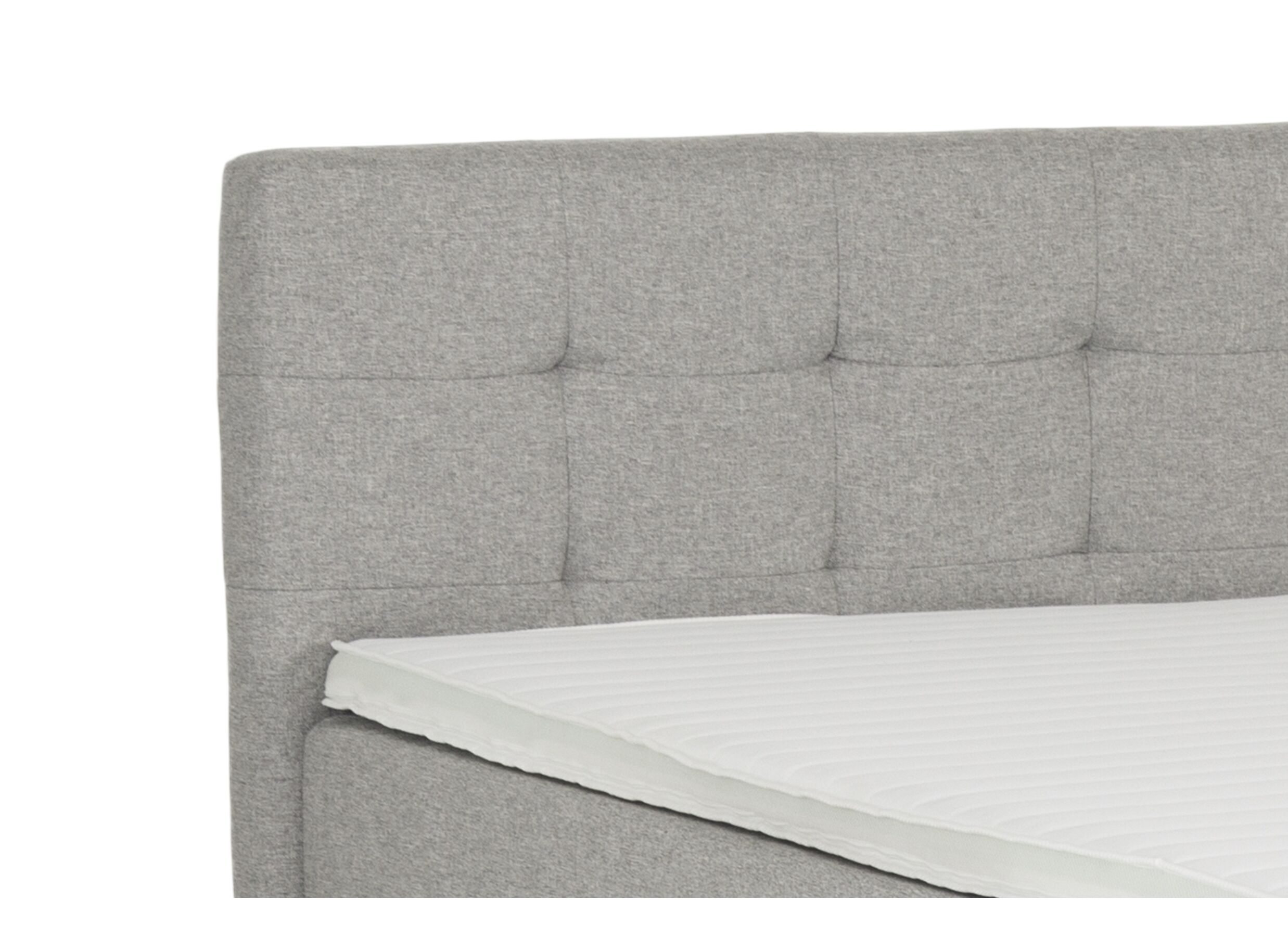 Boxspring Box skagen Sting 180x200cm - stof - lichtgrijs