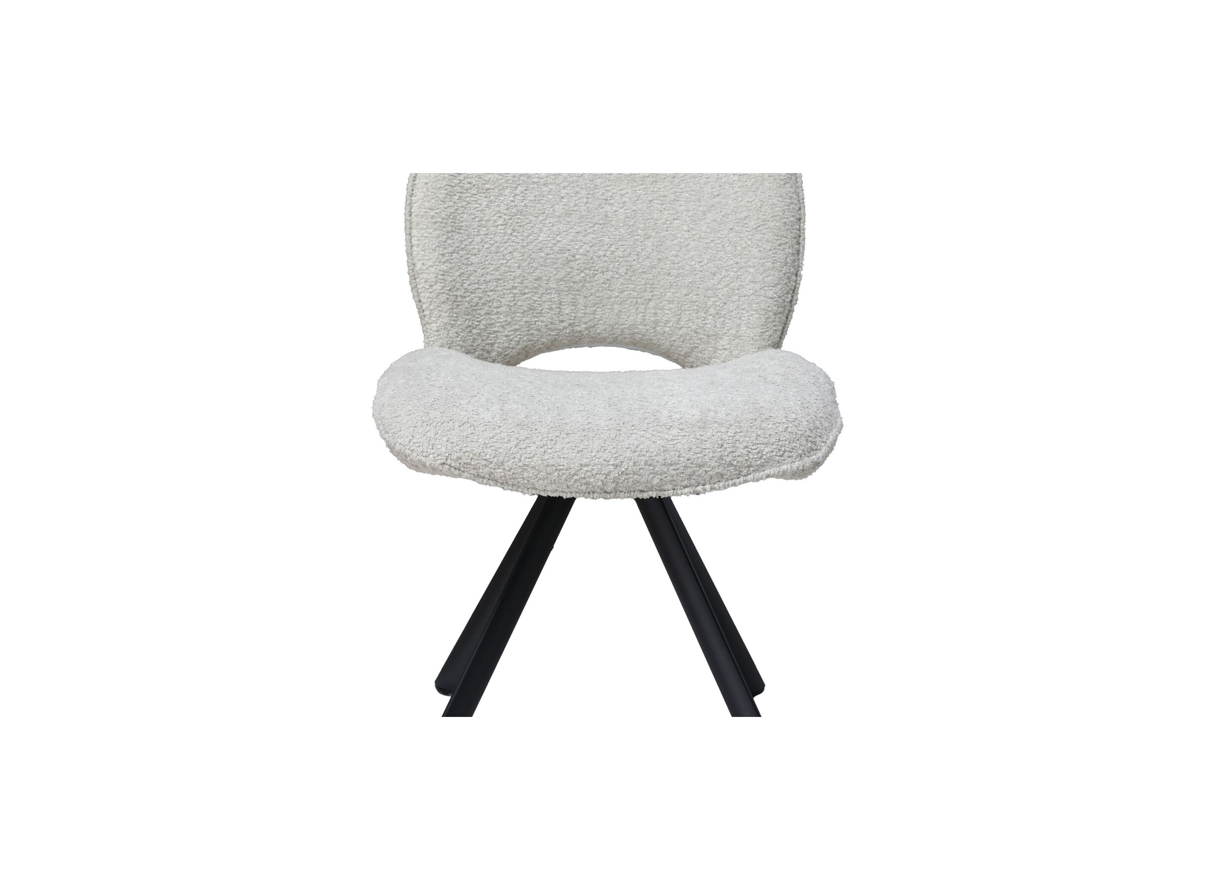 Detailfoto - Draaistoel Adrian 60x58x86cm - polyester - wit