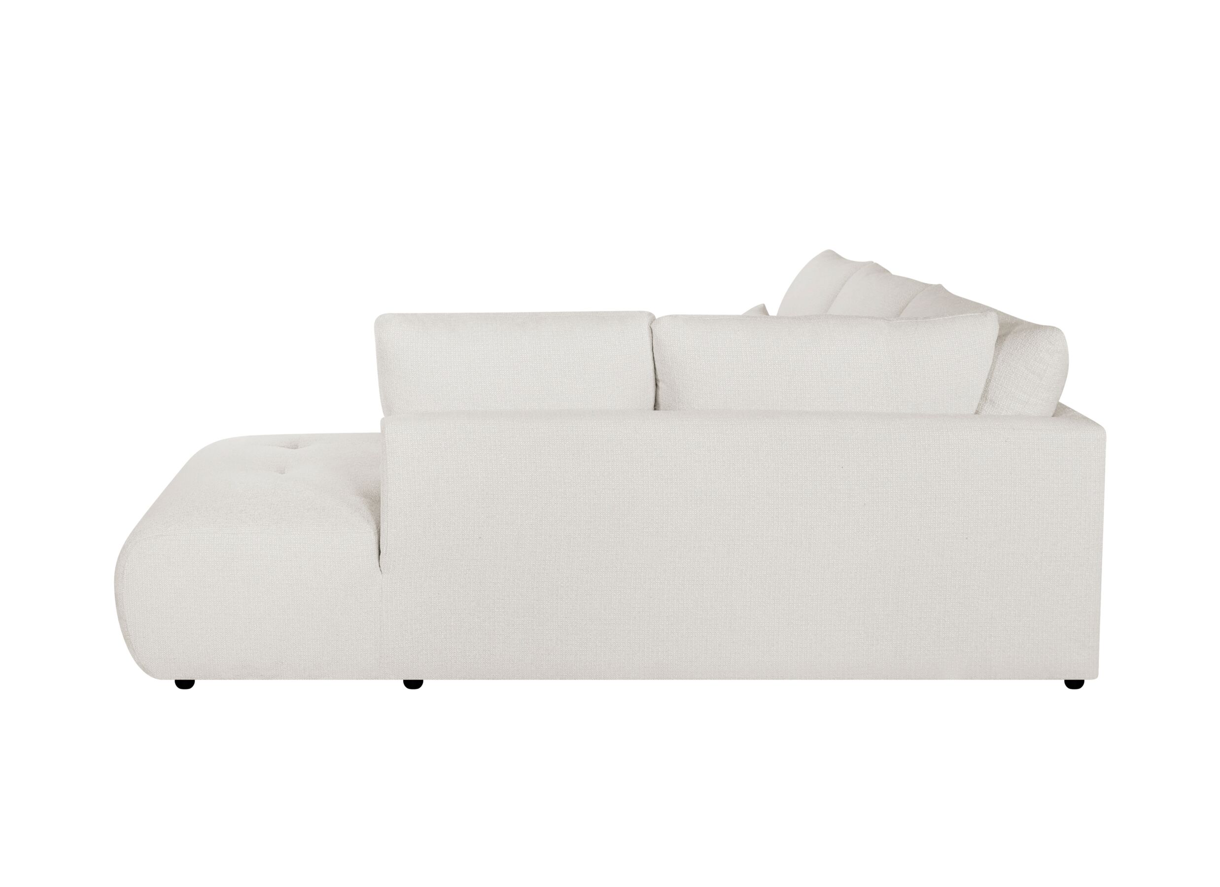 Aperçu - Canapé d'angle Garama 281x229cm - polyester - beige