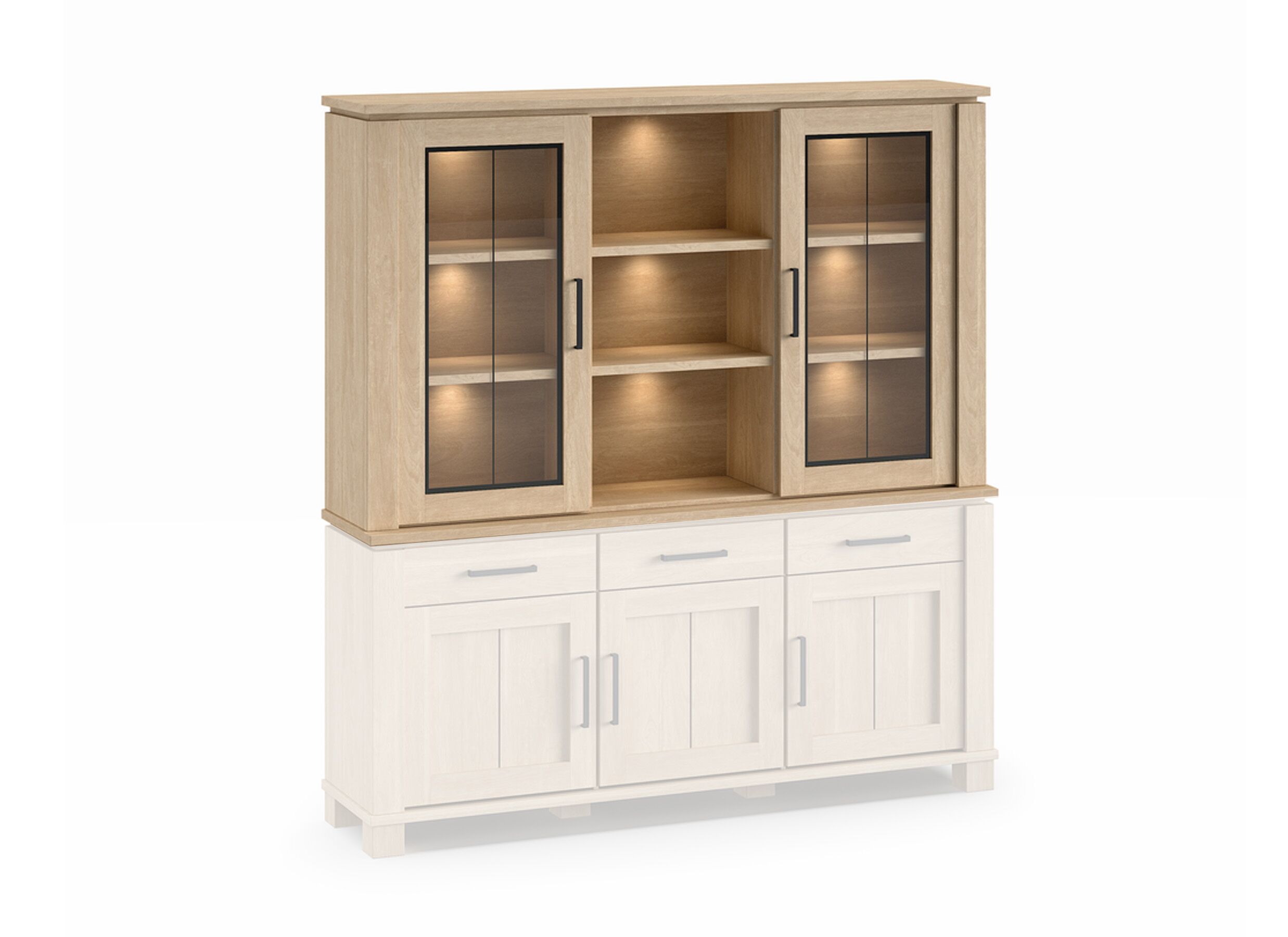 Opzetstuk Alba 199cm - decor - sand oak nature - Surmeuble Alba 199cm - décor - sand oak nature