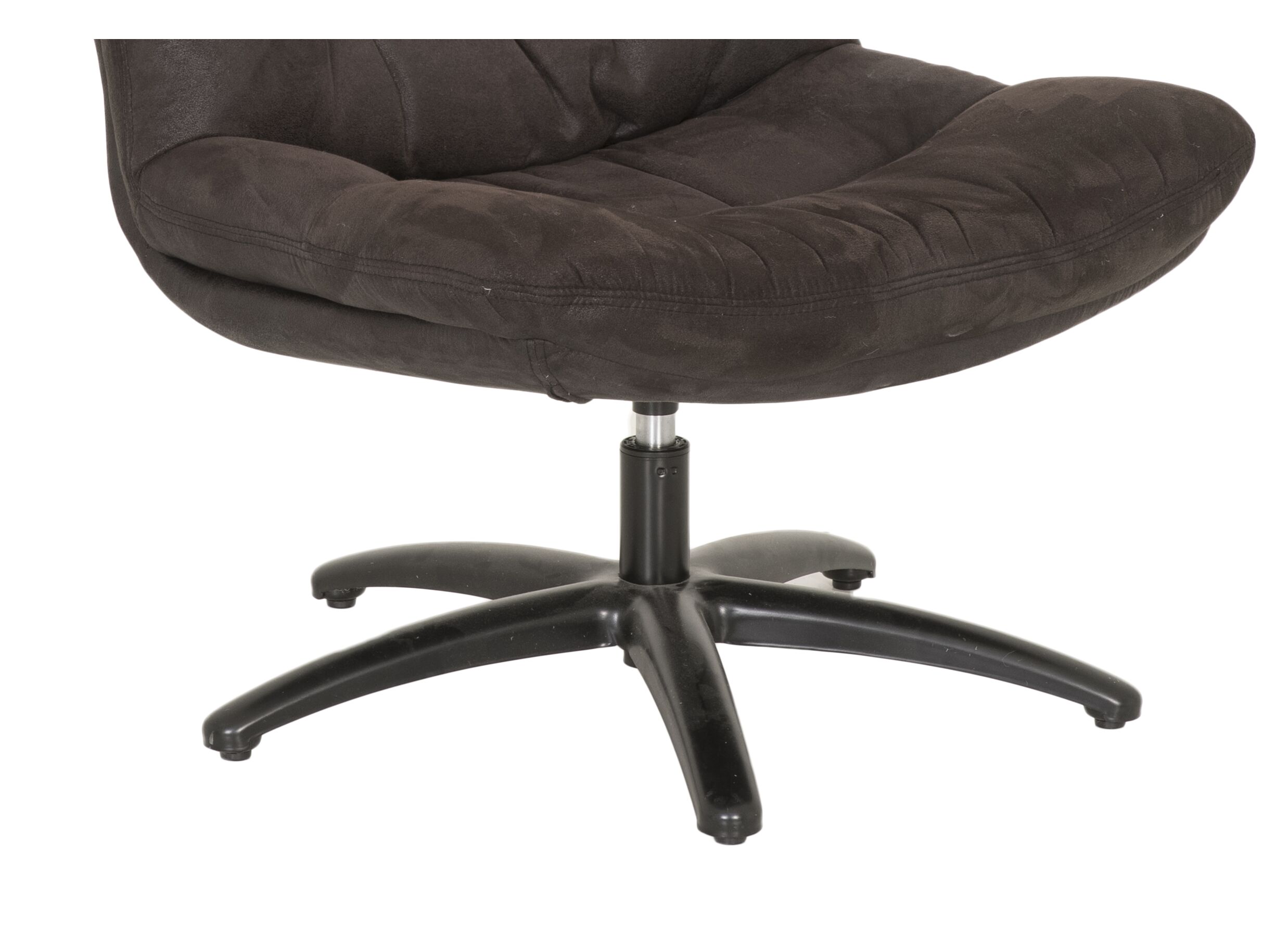Fauteuil pivotant Copain 70x74x87cm - microfibre - brun