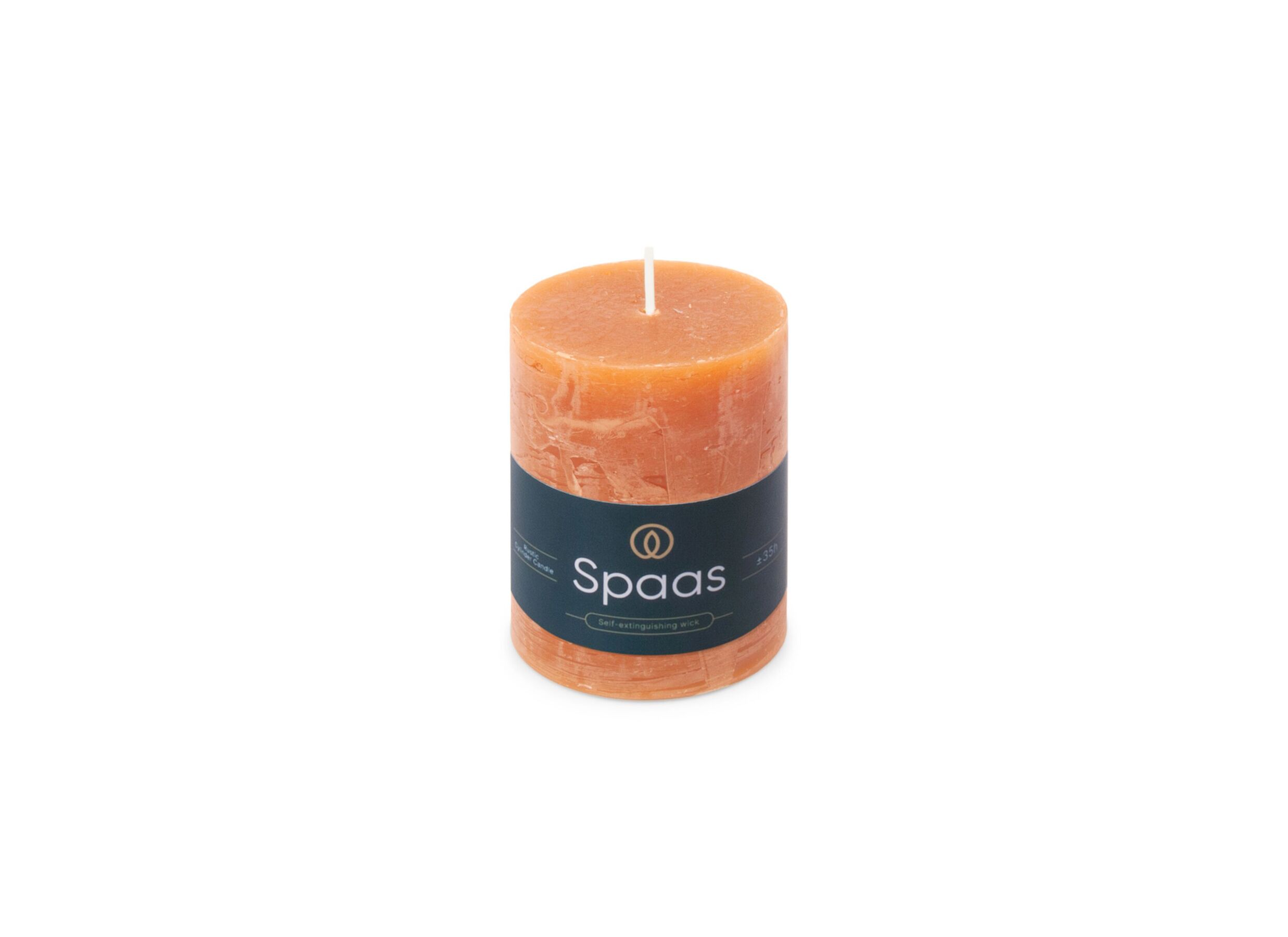 Plus Important - Bougie Cylindre Rustique orange
