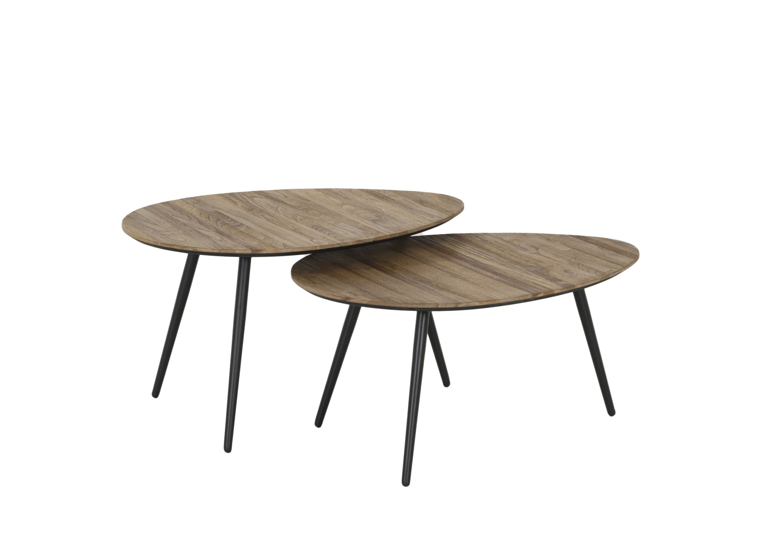 Table basse Zaza teck massif lot de 2 - Table basse Zaza teck massif lot de 2