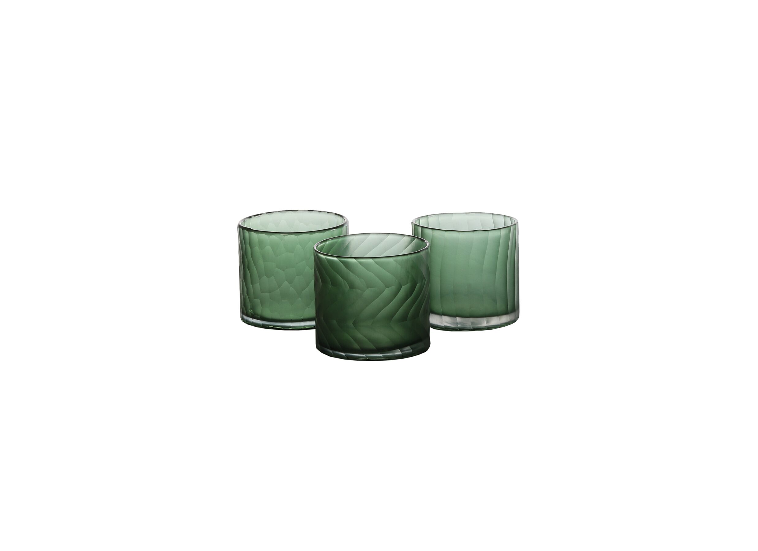 Theelichthouder Cassis Ø11x10cm - glas - groen - Theelichthouder Cassis Ø11x10cm - glas - groen
