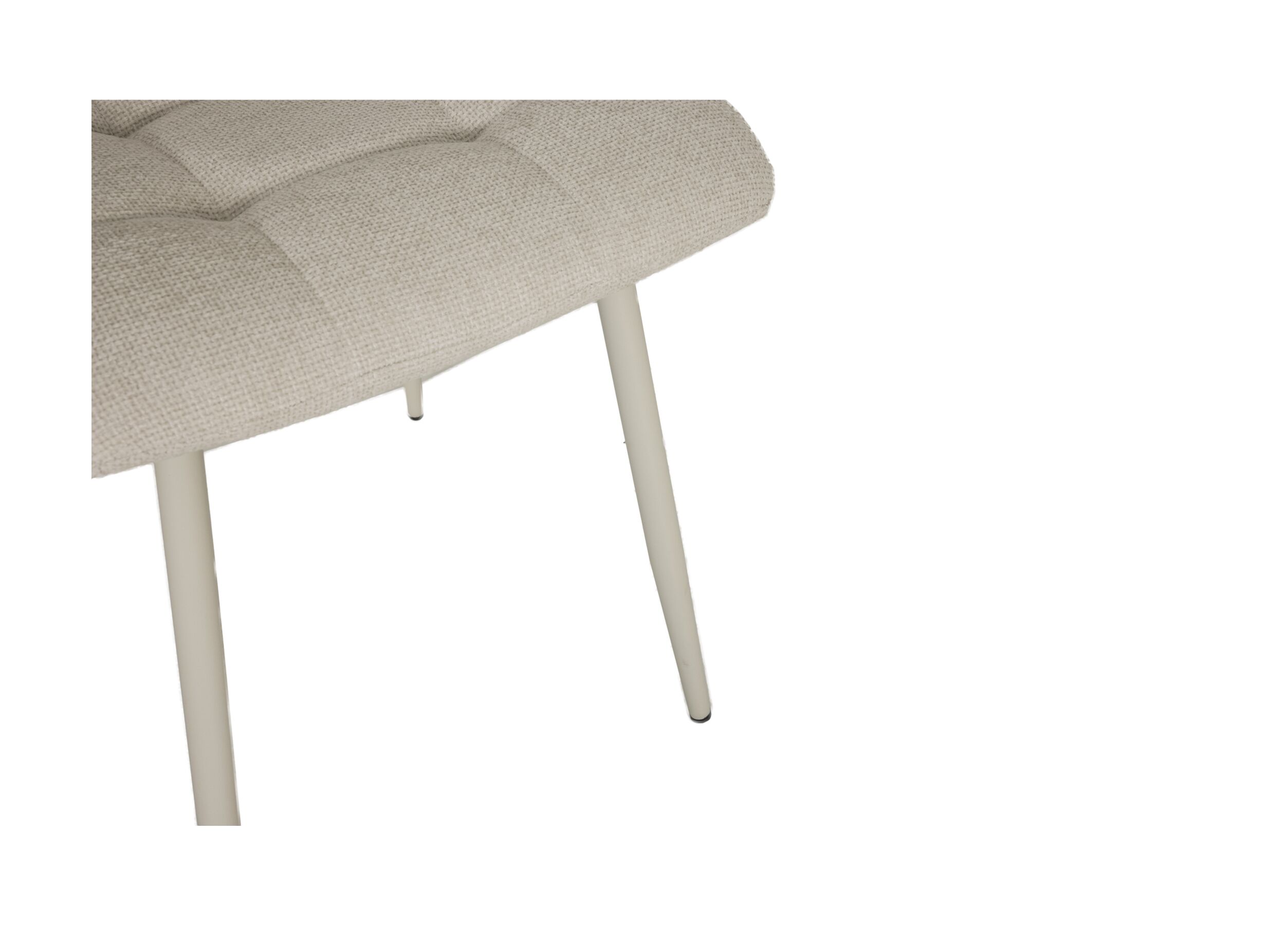 Detail - Chaise Churchill 46x54,5x85cm - métal/tissu - beige