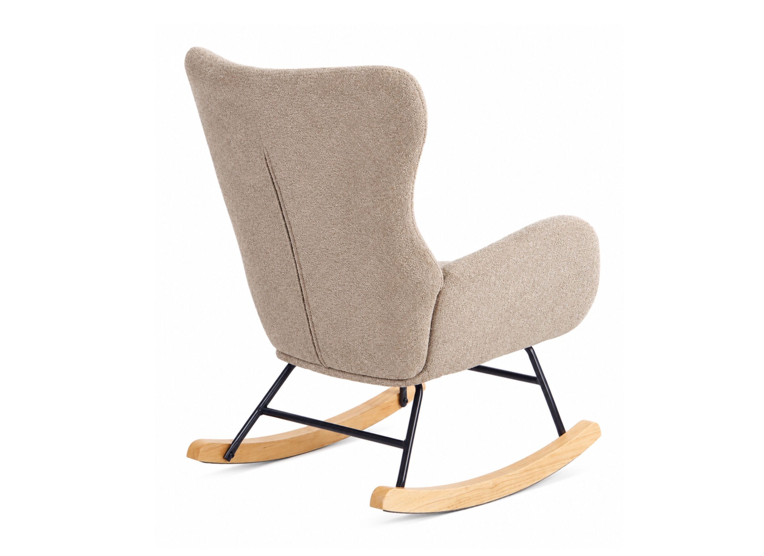 Aperçu - Fauteuil à bascule Hakka 67x70x91cm - tissu - taupe