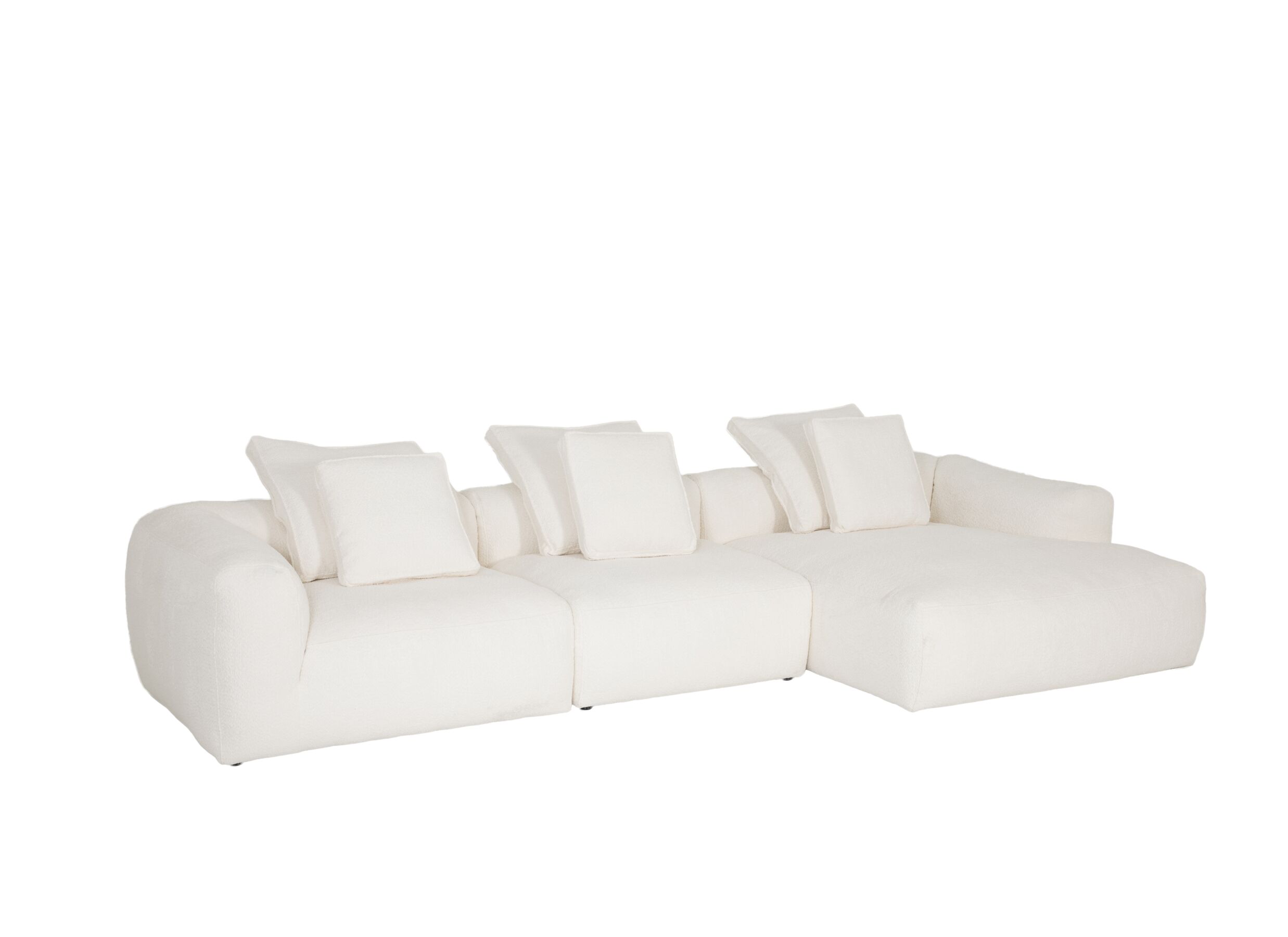 Hoeksalon Body 380x122cm - stof - ecru