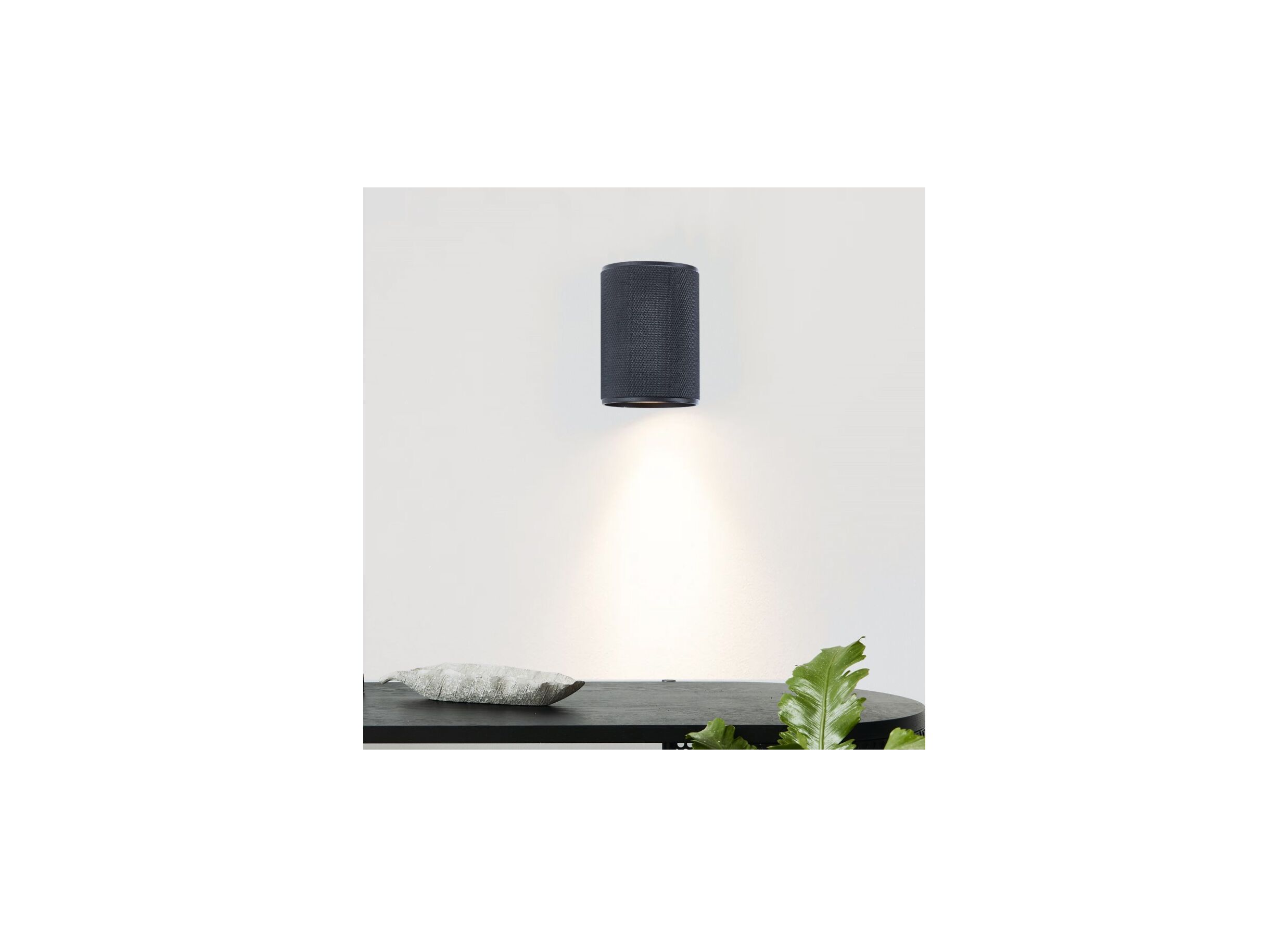 Sfeerfoto - Wandlamp Marty zand zwart 5W GU10