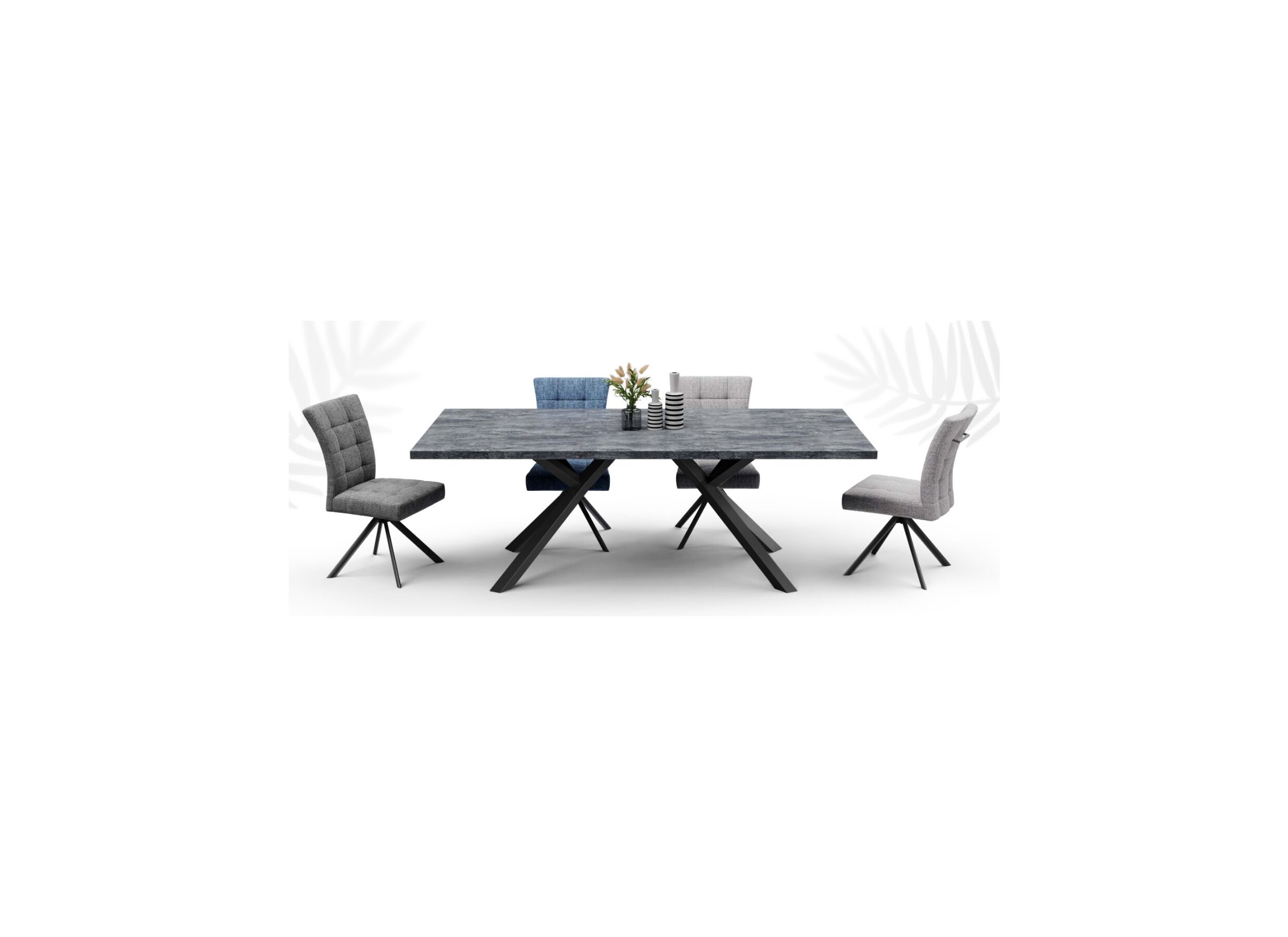Foto ambiance - Table Rhine 160/220x90cm - melamine - noir