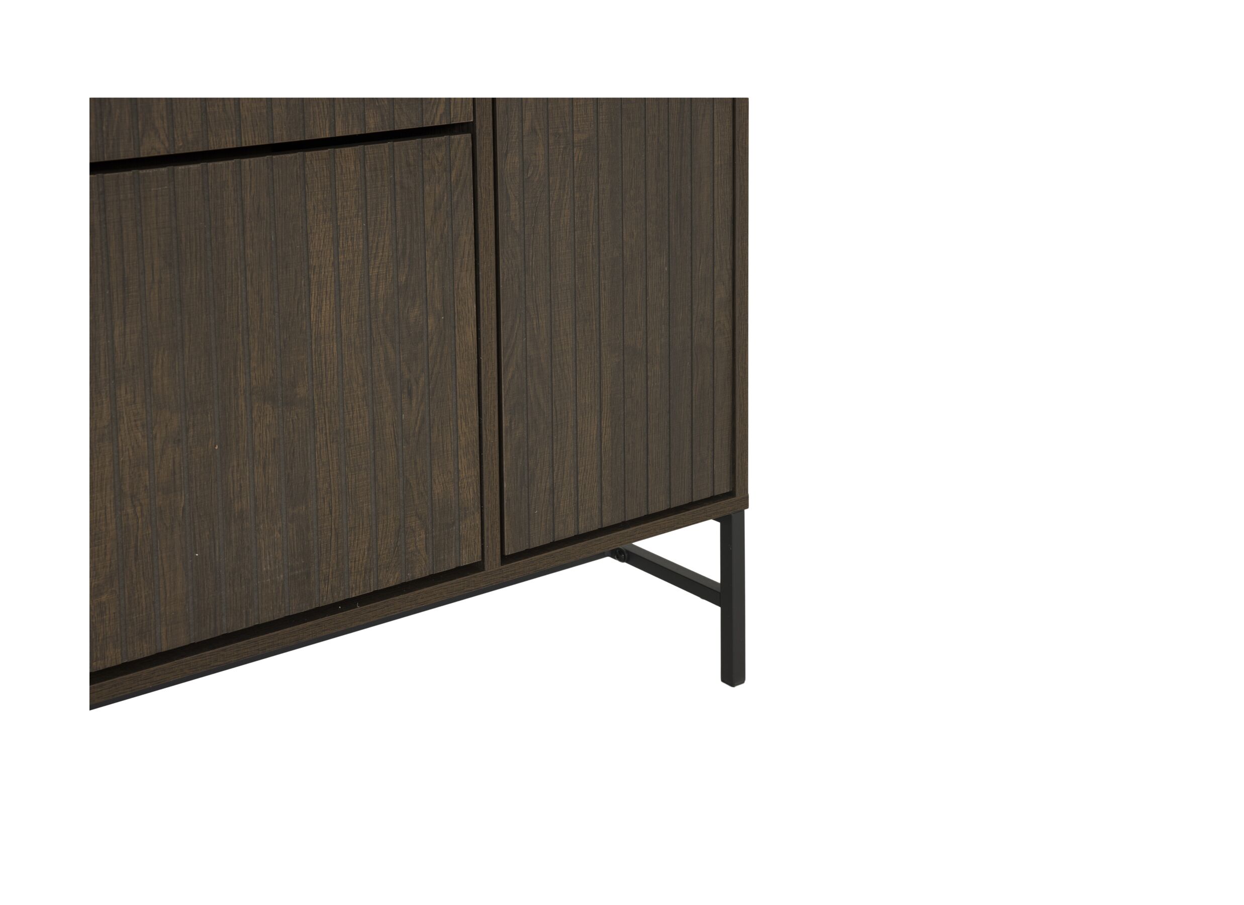 Detail - Armoire à chaussures Stripes 98,7x35x140,4cm - décor - smoked chêne