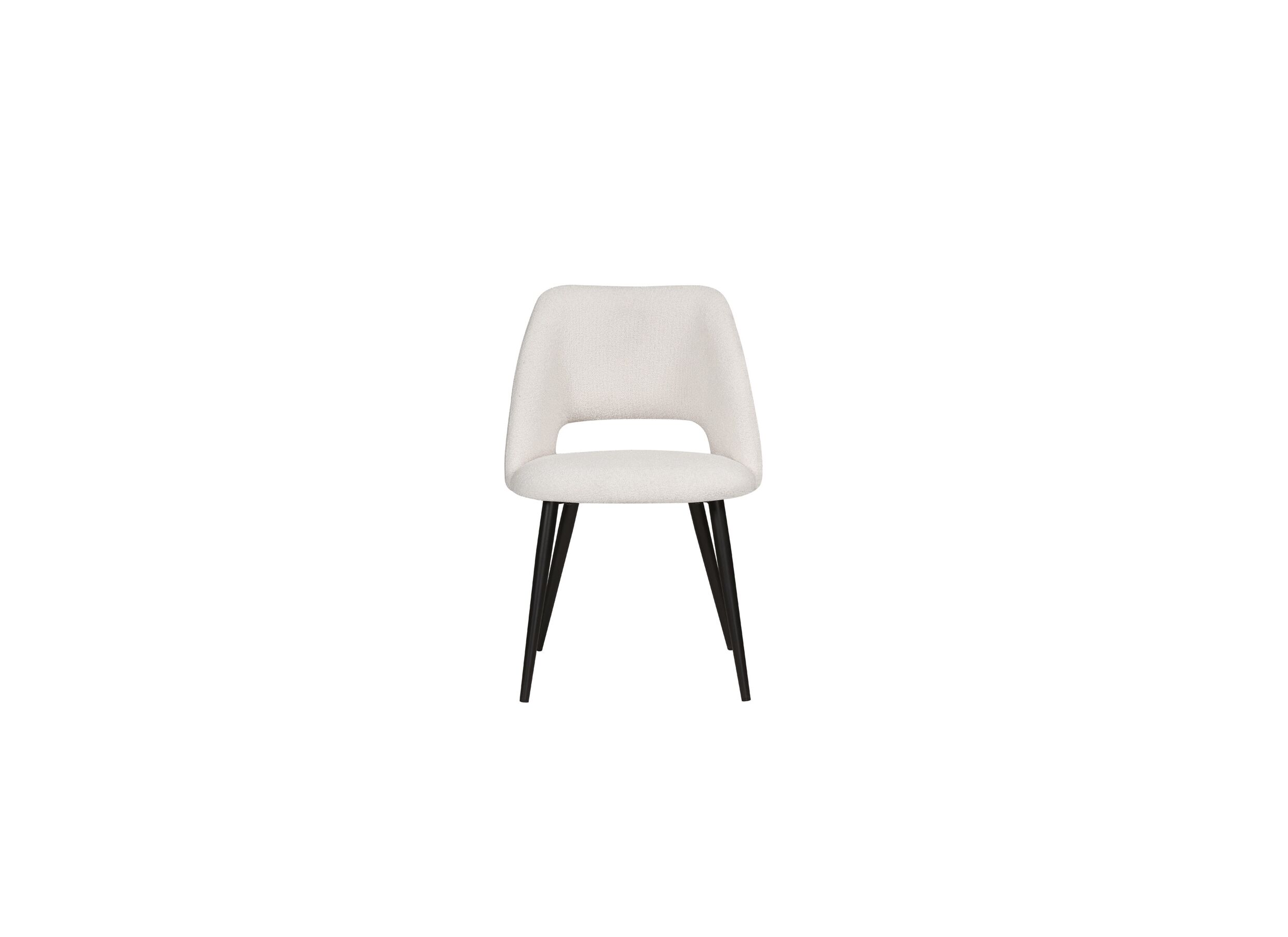 Stoel Vega 55x54x81cm - stof - wit