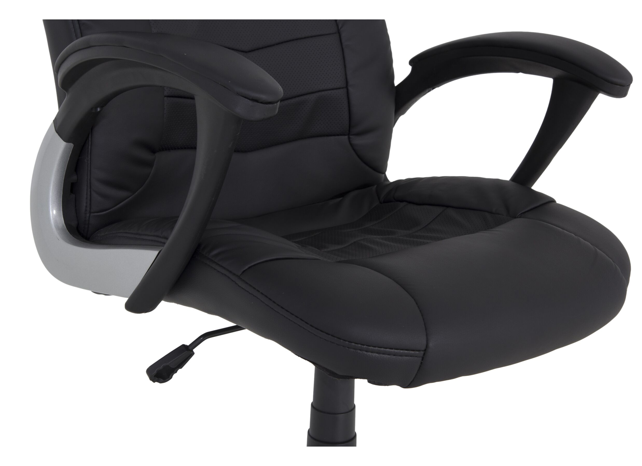 Chaise de bureau Gaga 68x68x120cm - similicuir - noir